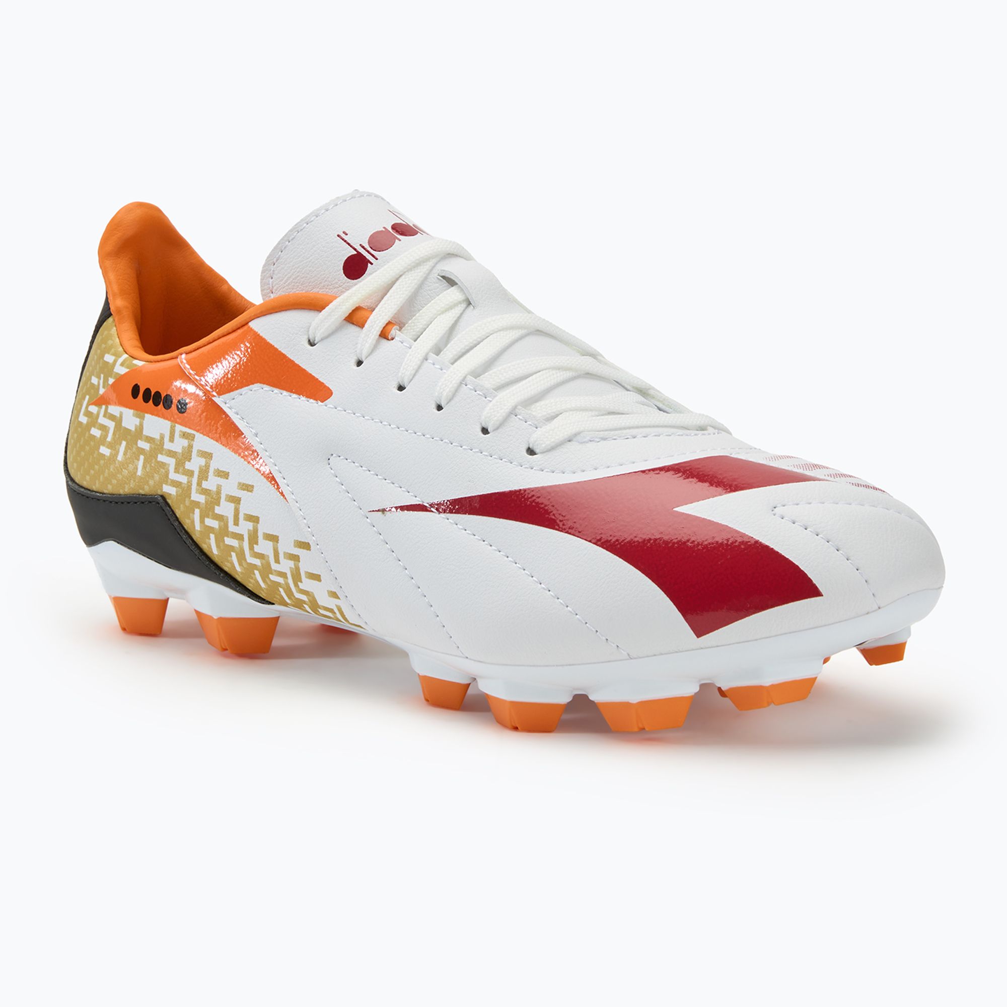 Buty piłkarskie męskie Diadora Maximus Elite R LPU white/chili pepper/russet orange 