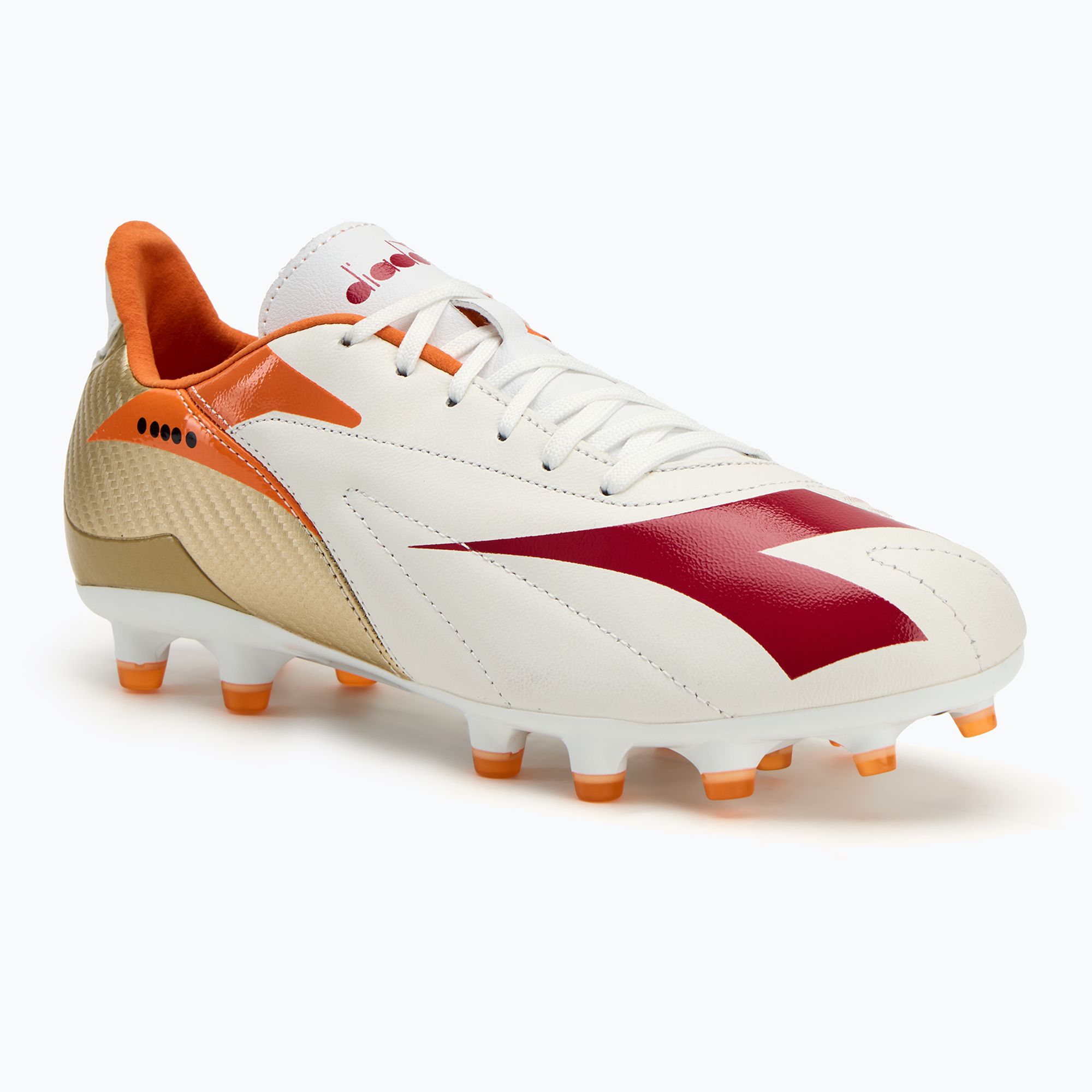 Buty piłkarskie męskie Diadora Maximus LT SLP12 white/chili pepper/russet orange 