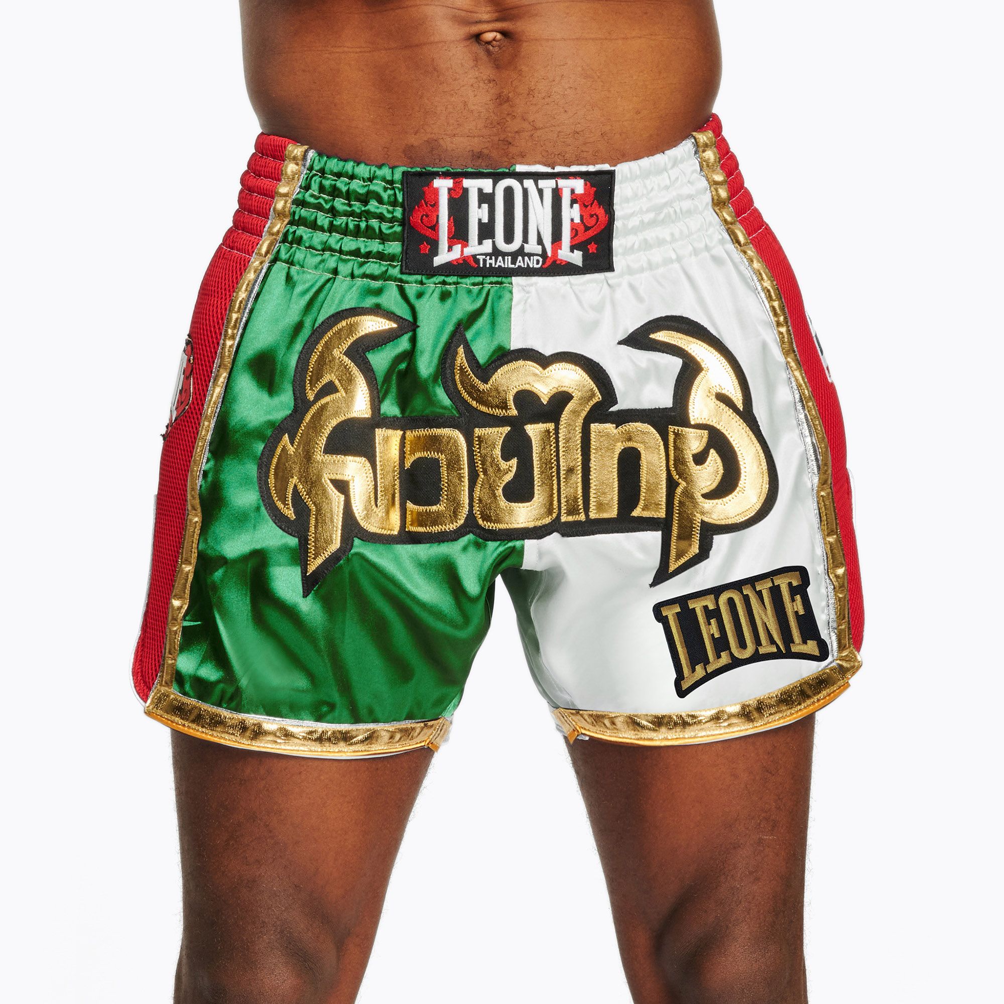 Spodenki treningowe męskie LEONE 1947 Siam Thai green/white 