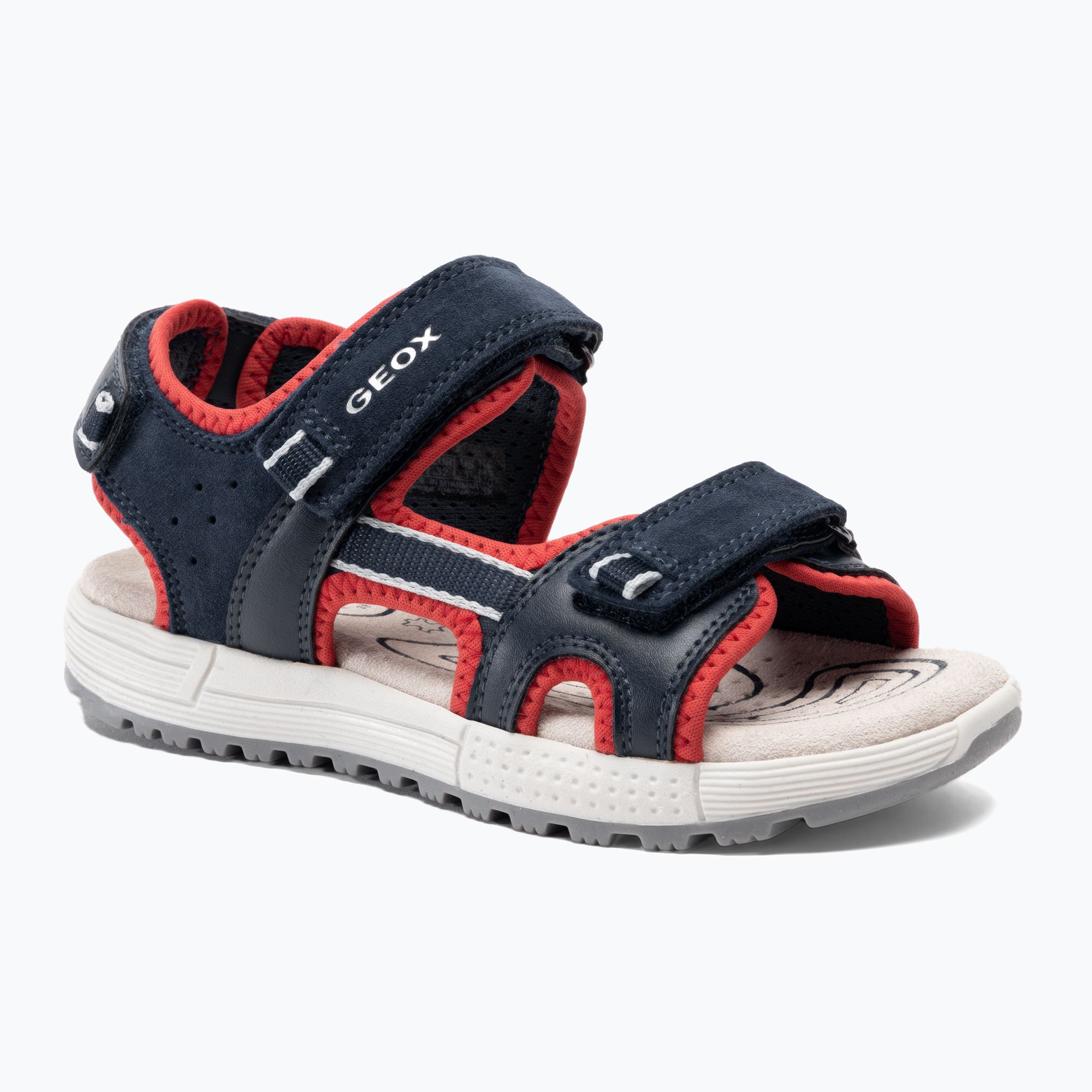 Sandały juniorskie Geox Alben ocean blue/red 