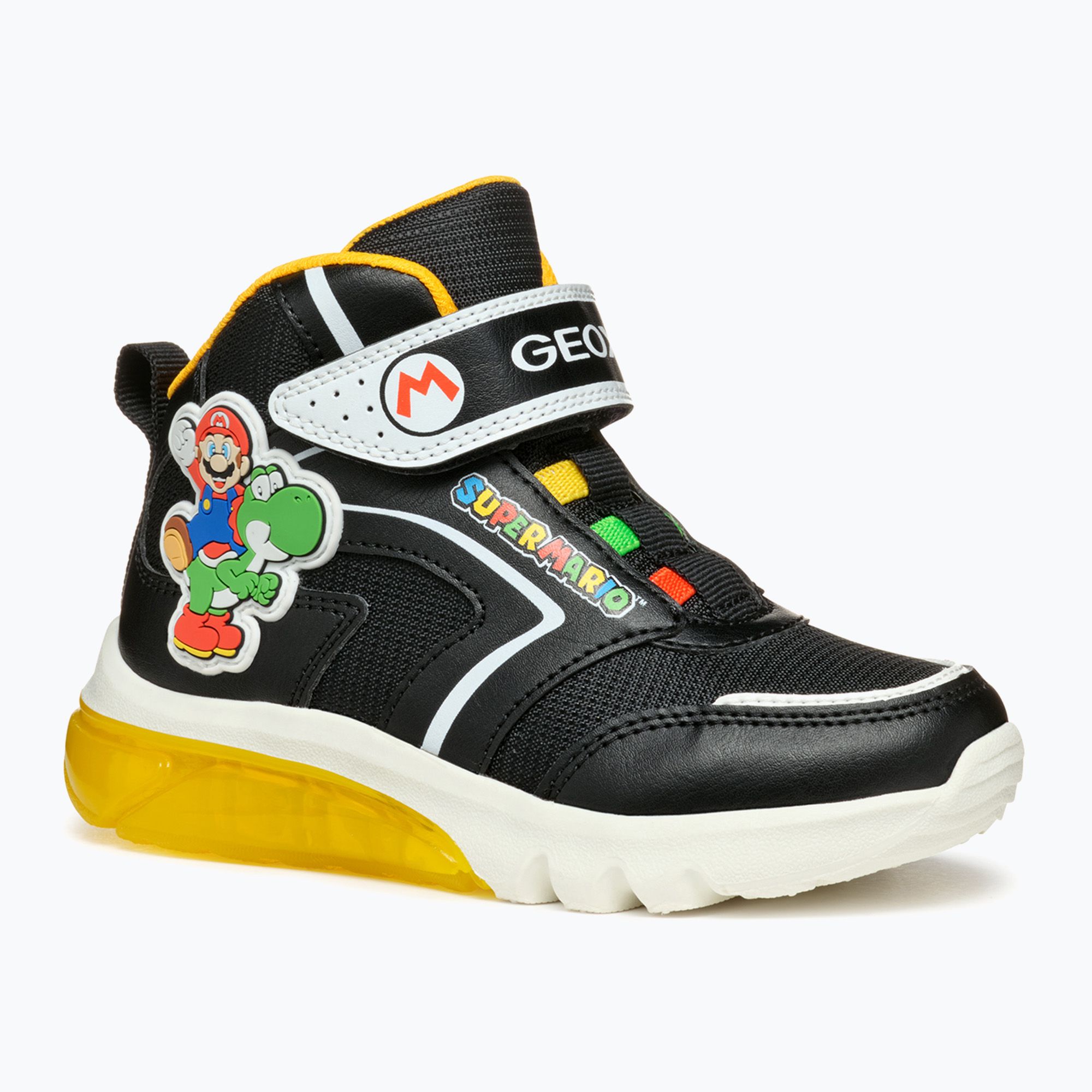 Buty juniorskie Geox Ciberdron black/yellow 
