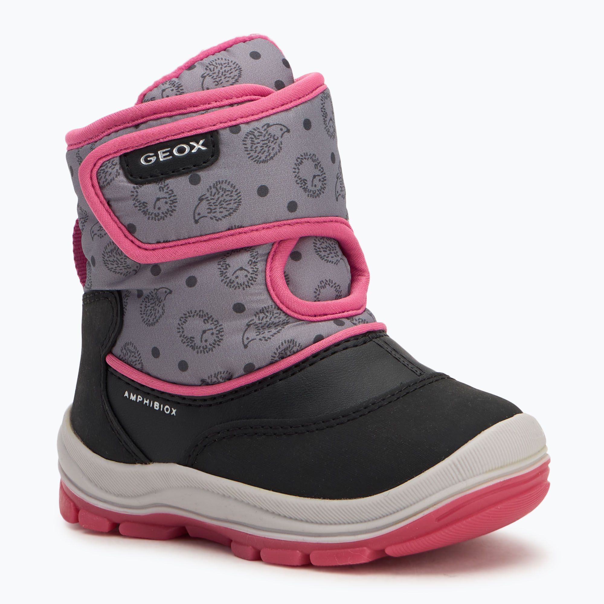 Śniegowce dziecięce Geox Flanfil ABX black/fuchsia 
