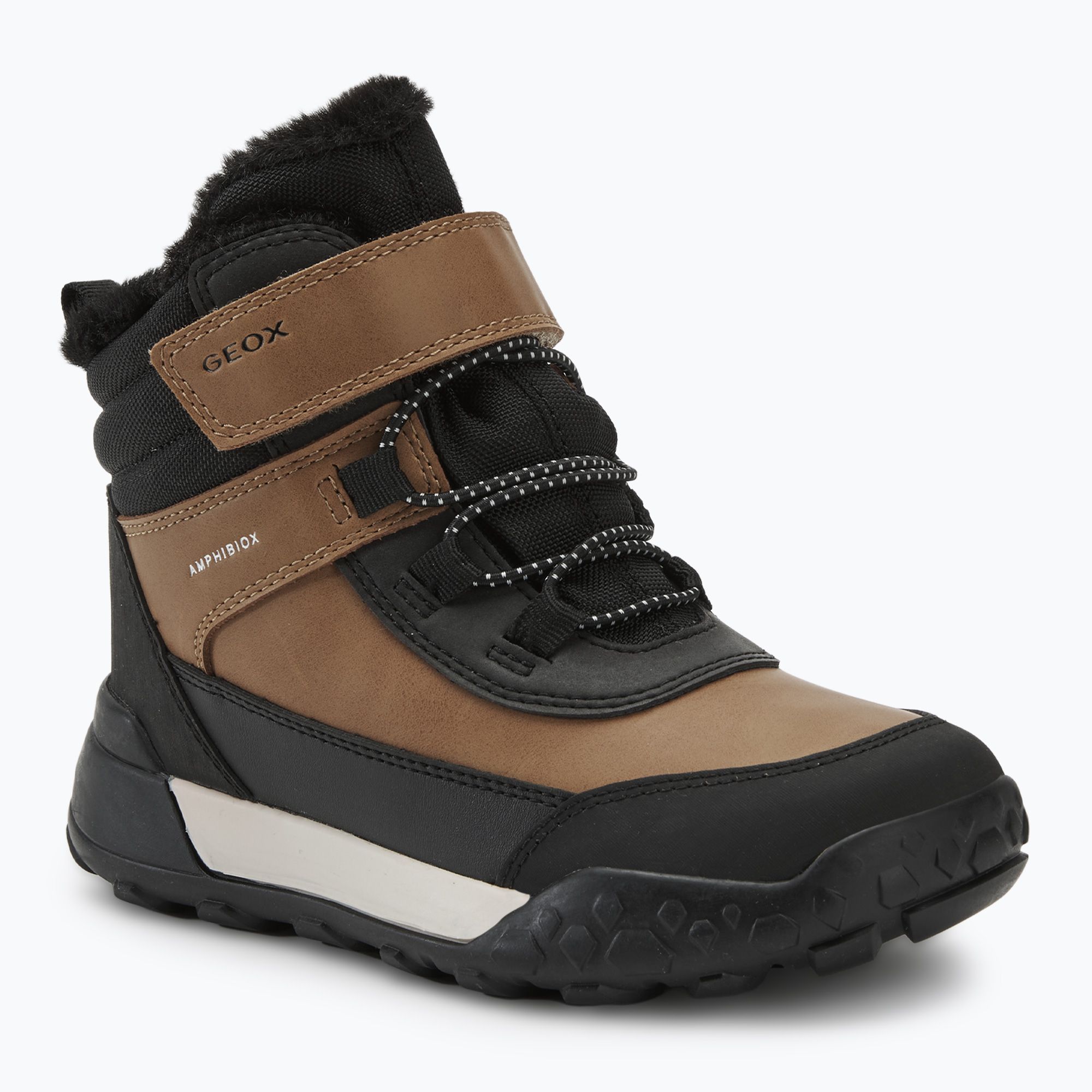 Śniegowce juniorskie Geox Trekkyup ABX dark yellow/black 