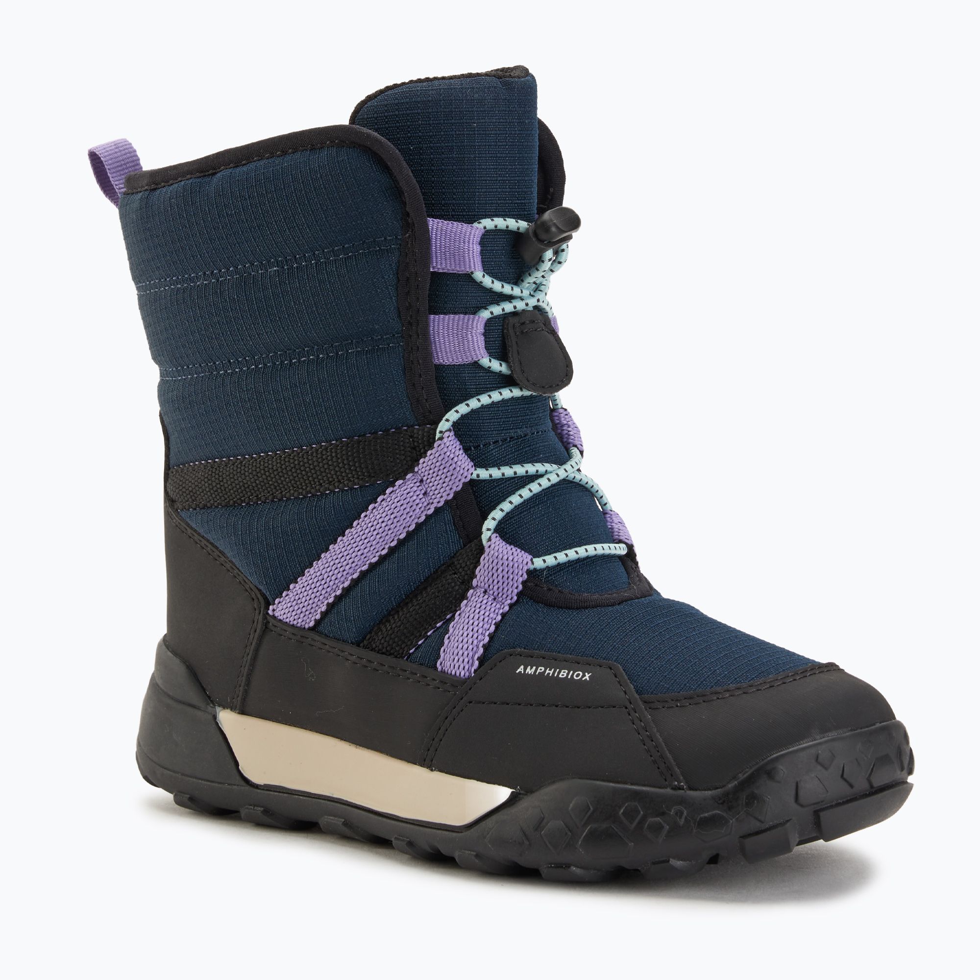 Śniegowce juniorskie Geox Trekkyup ABX navy/purple 