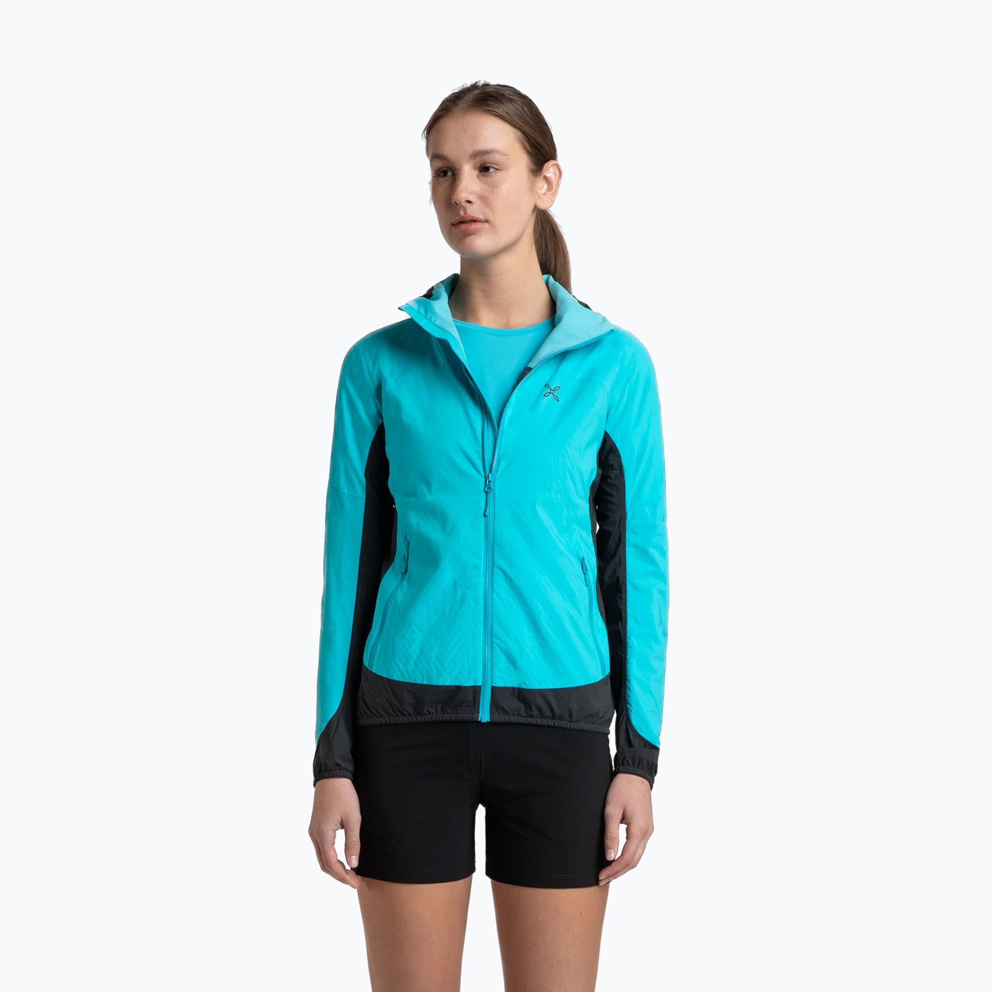 Kurtka przeciwwiatrowa damska Montura Rise Octa Hooded turquoise/antracite 