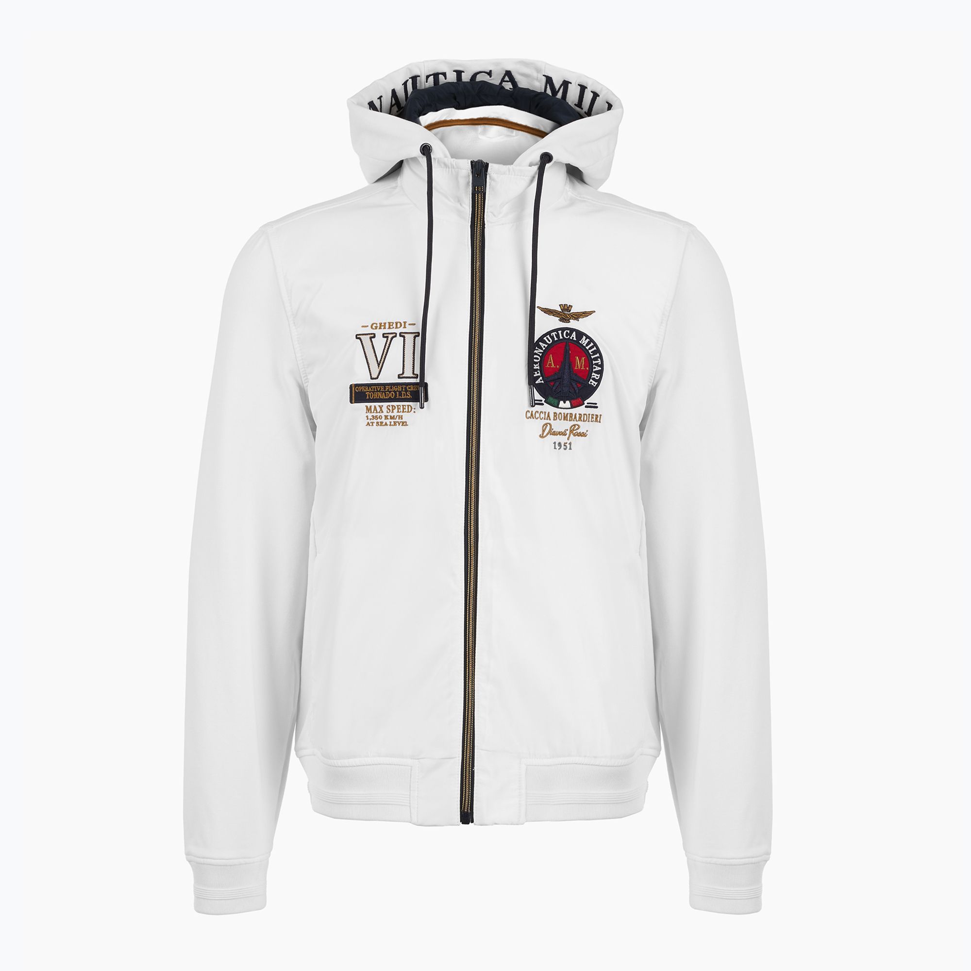 Bluza męska Aeronautica Militare 251AF500F459 Cappucio off white 