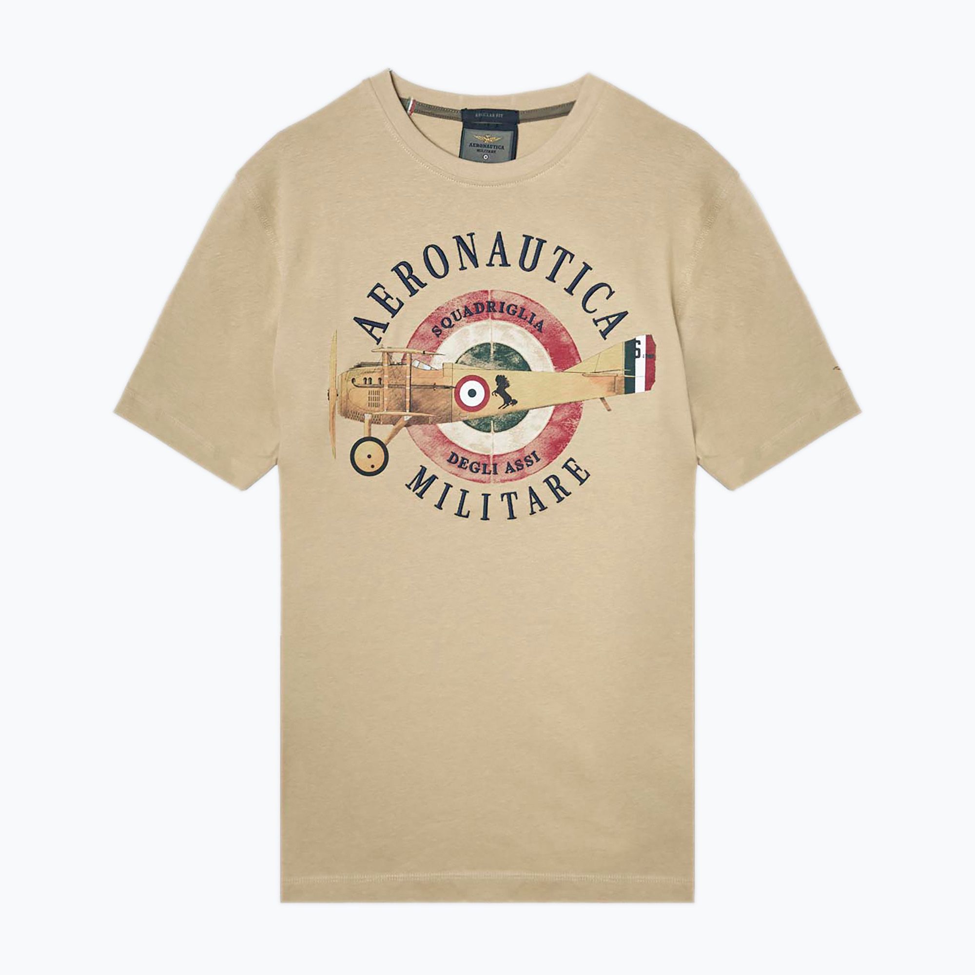 Koszulka męska Aeronautica Militare Squadriglia degli Assi antelope beige 