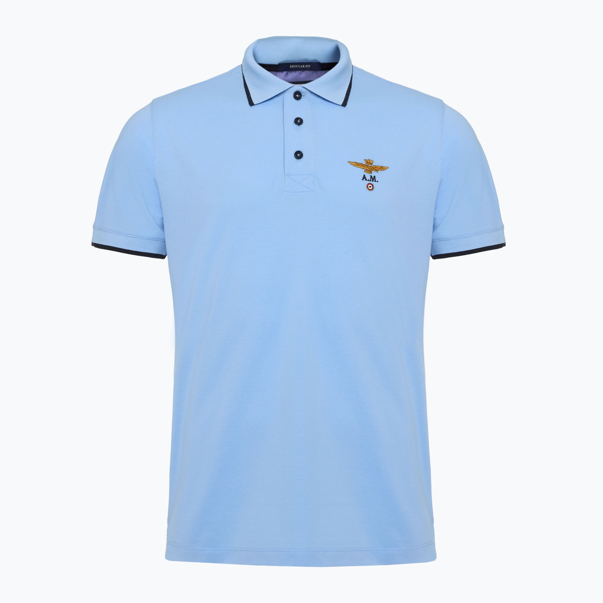 Koszulka polo męska Aeronautica Militare Essential ice blue 