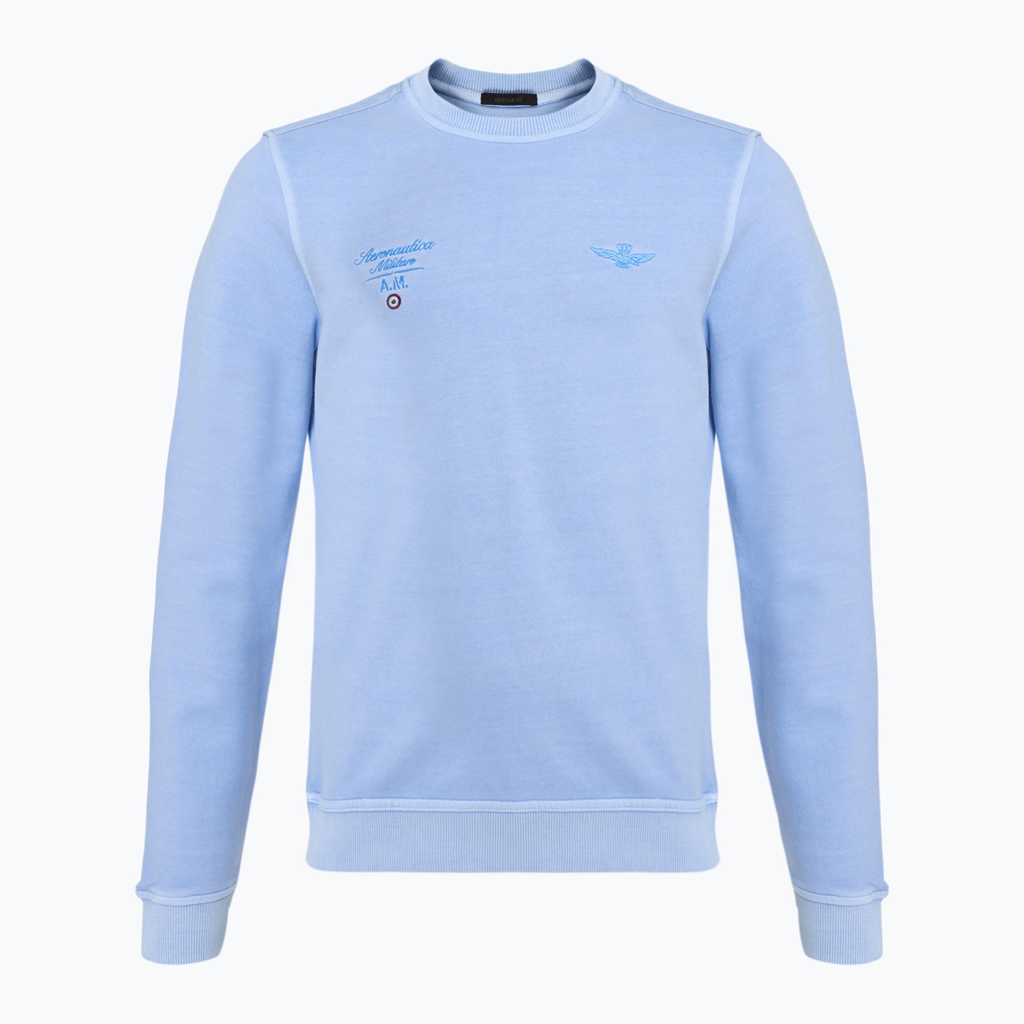 Bluza męska Aeronautica Militare Girocollo ice blue washed 