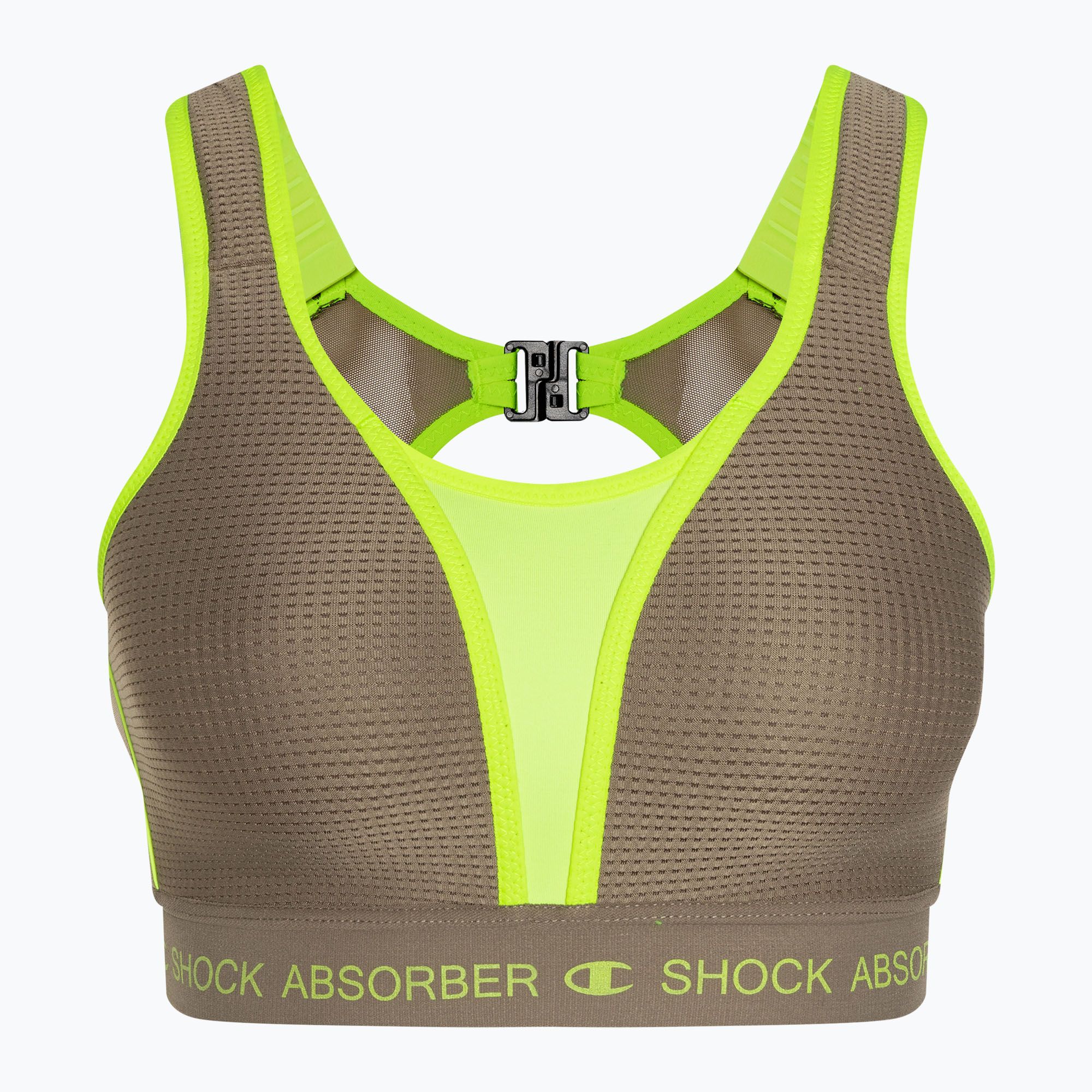 Biustonosz treningowy Shock Absorber Ultimate Run Bra Padded grey/lemon 