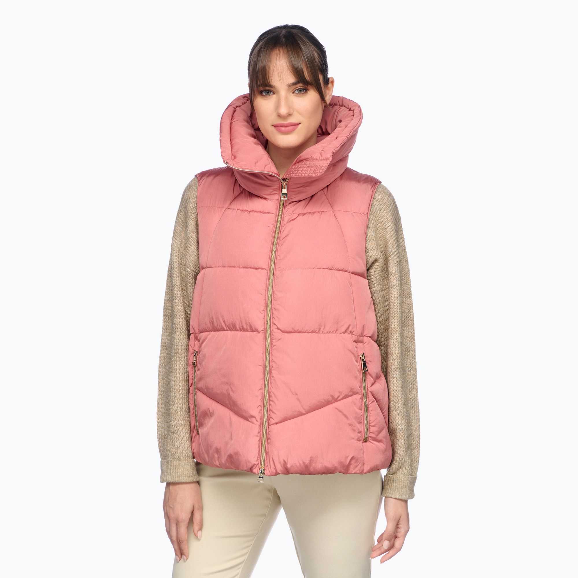 Bezrękawnik damski Geox Damiana dusty rose 