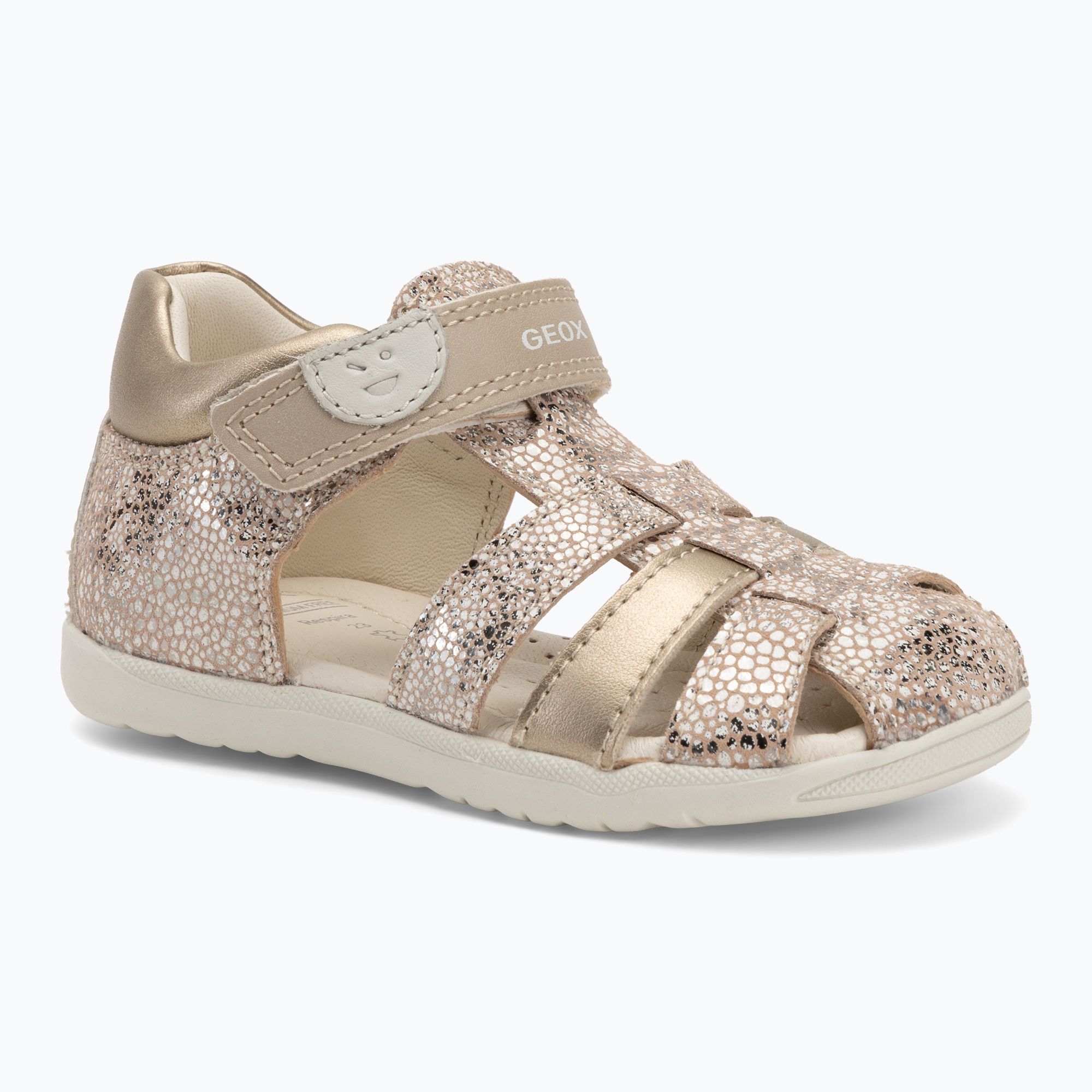 Sandały dziecięce Geox Macchia white/gold 