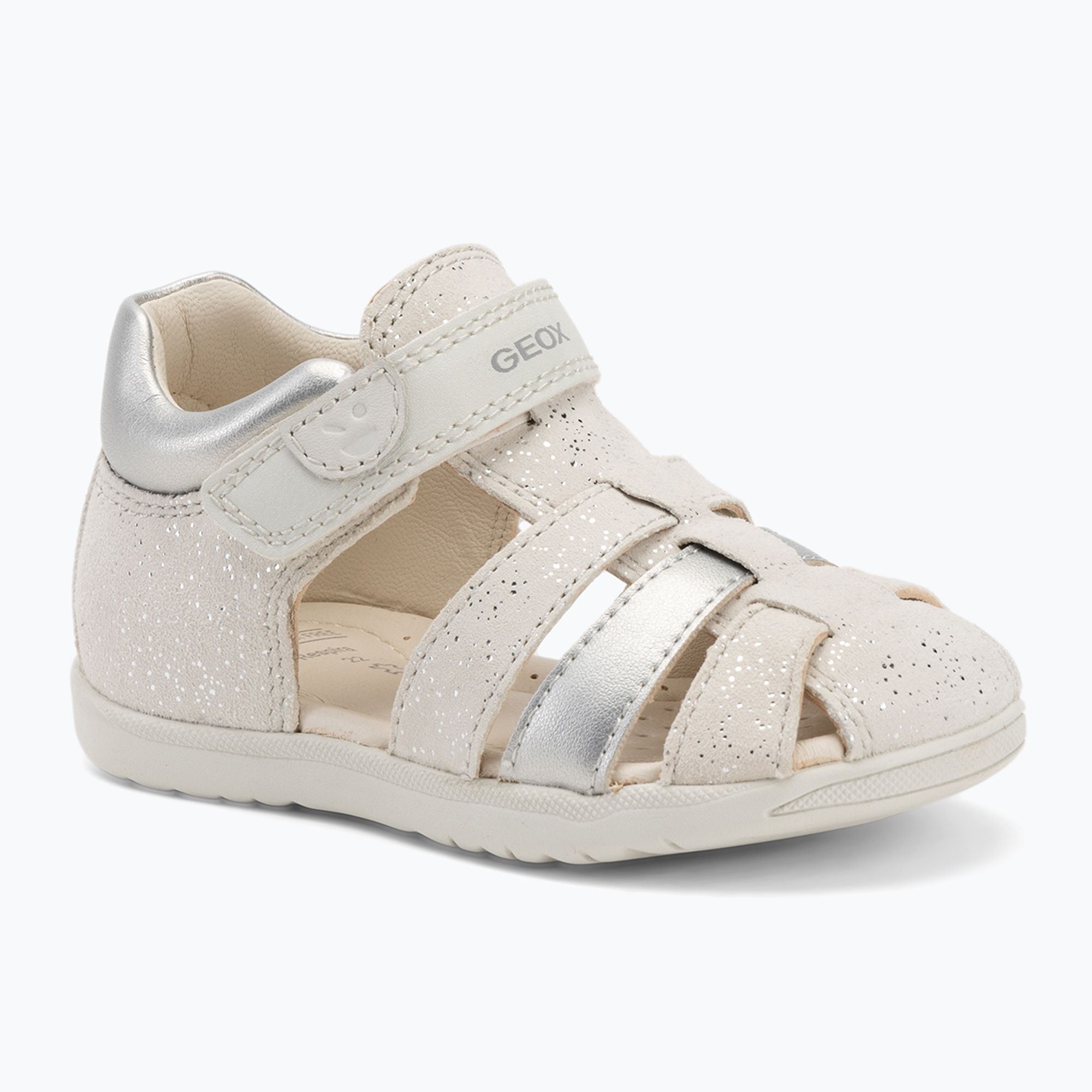 Sandały dziecięce Geox Macchia white/silver 