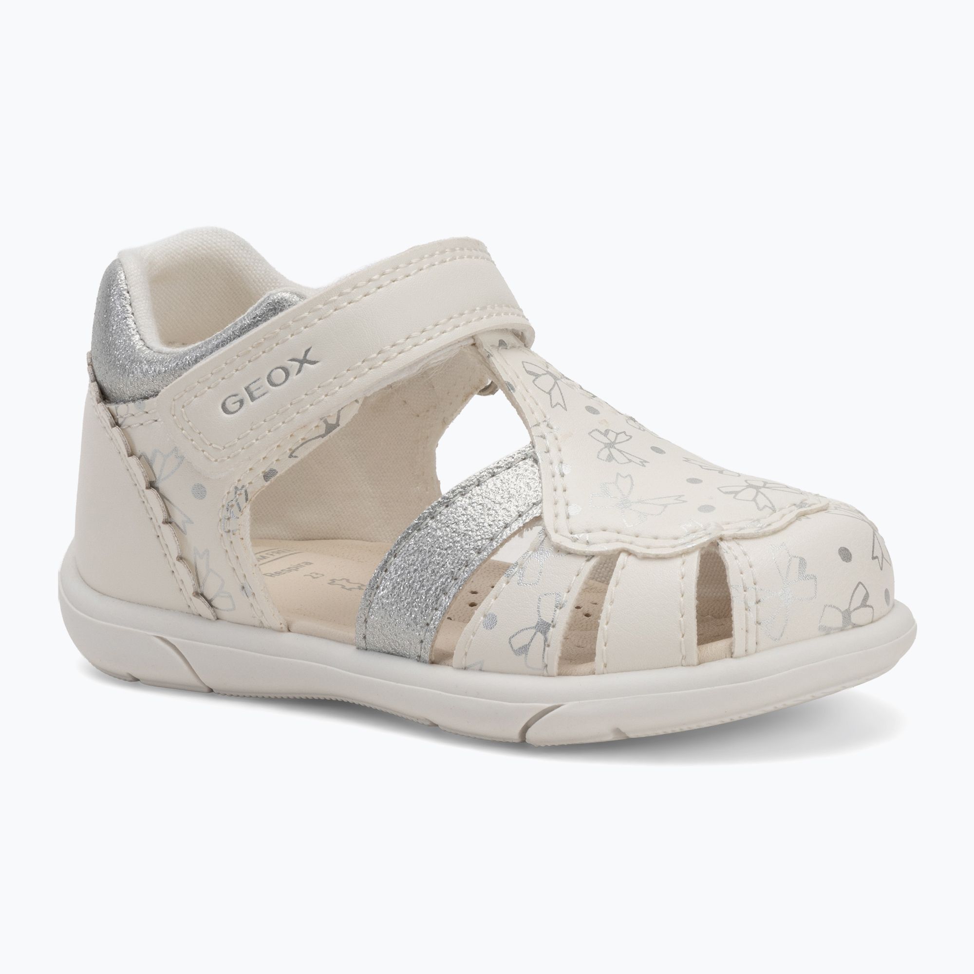 Sandały dziecięce Geox Zapito white/silver 