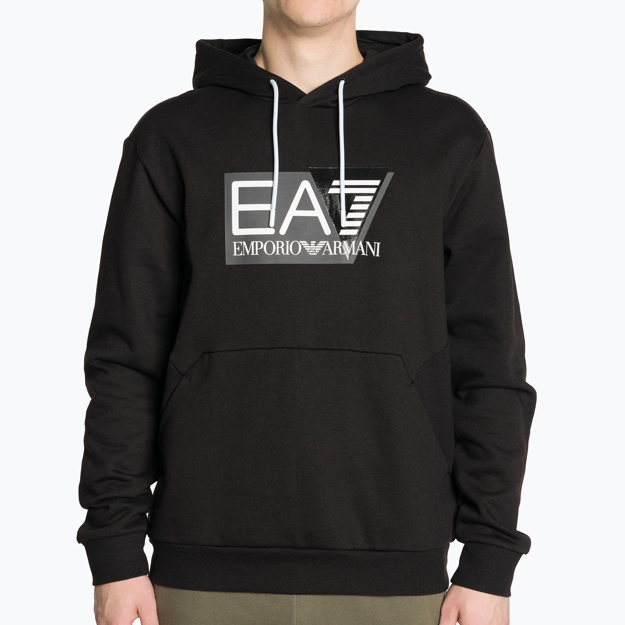 Bluza męska EA7 Emporio Armani Train Visibility Hoodie black 