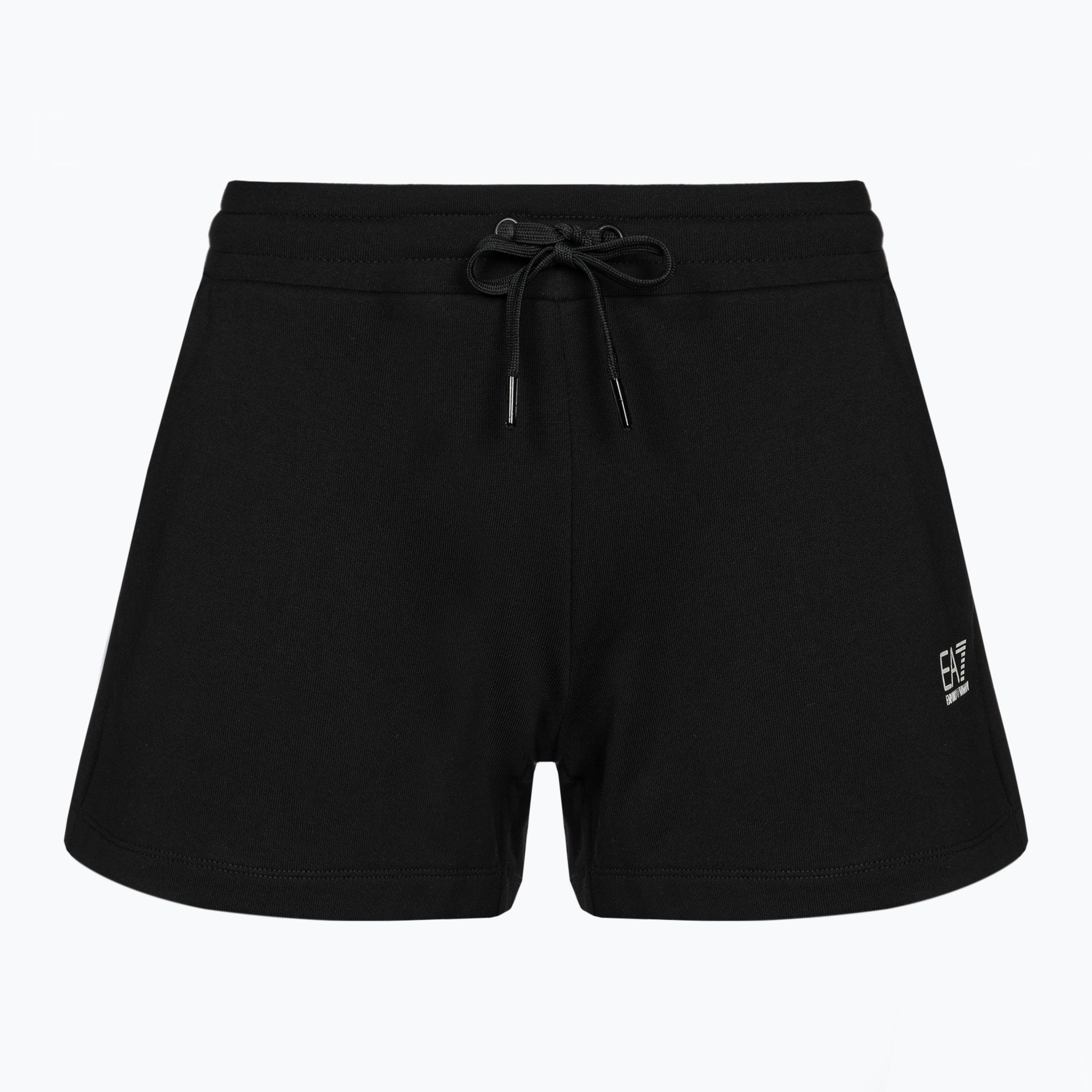 Spodenki damskie EA7 Emporio Armani Train Shiny black/logo white 