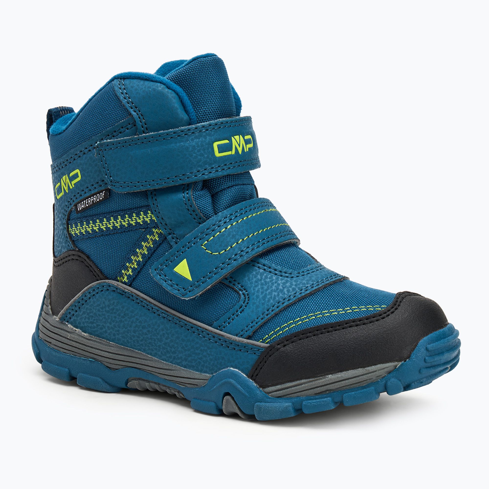 Śniegowce dziecięce CMP Pyry Snowboots petrol/yellow fluo 