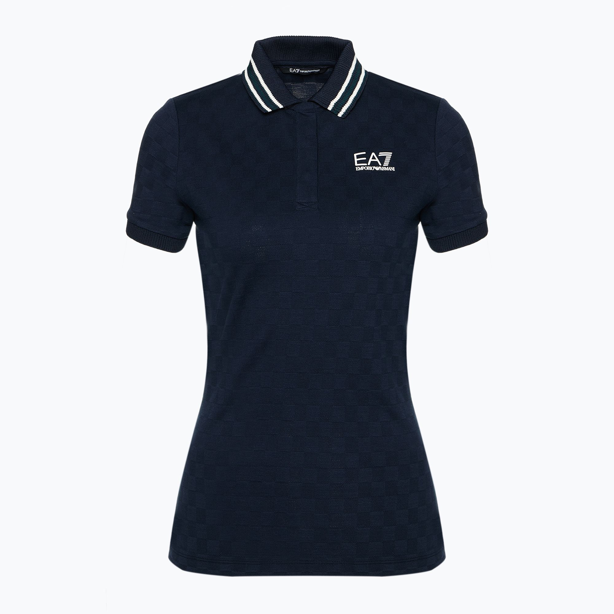 Koszulka damska EA7 Emporio Armani Golf Pro Polo Damier armani blue 