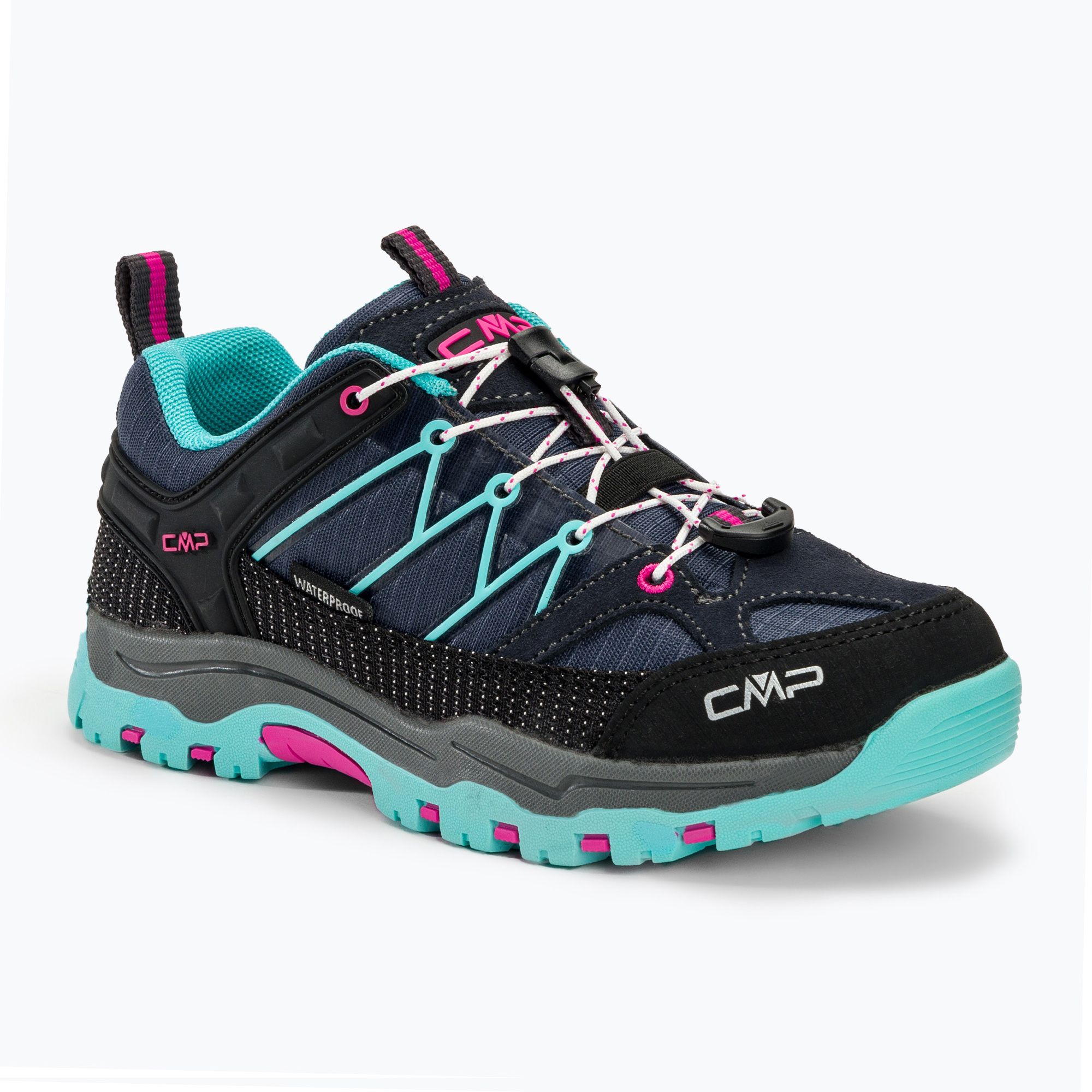 Buty trekkingowe dziecięce CMP Rigel Low Wp blue/acqua 