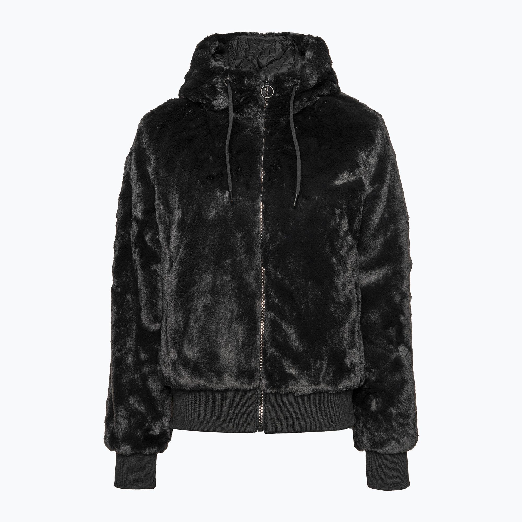Kurtka futrzana damska CMP 32K0316 Fix Hood nero 