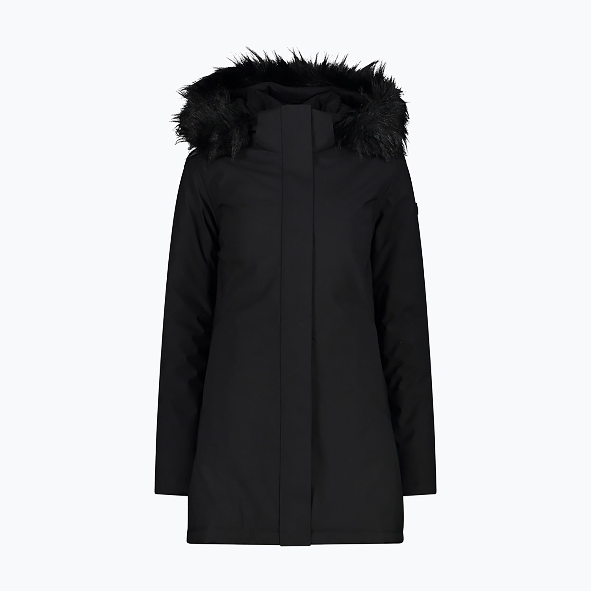 Płaszcz przeciwdeszczowy damski CMP 32K3196F Coat Zip Hood nero 