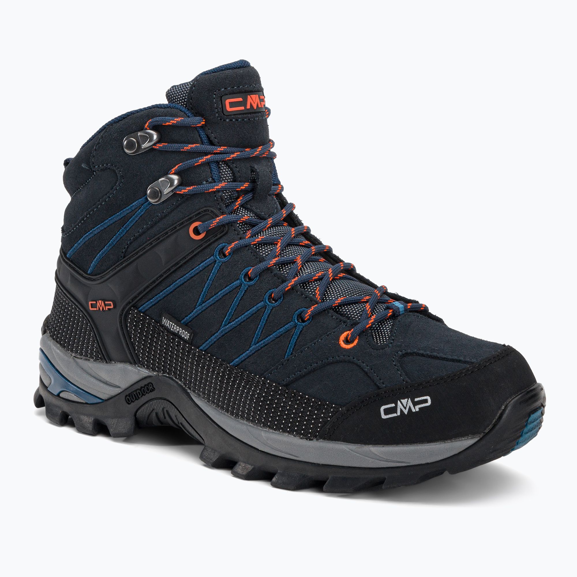 Buty trekkingowe męskie CMP Rigel Mid Wp blue/flash orange 