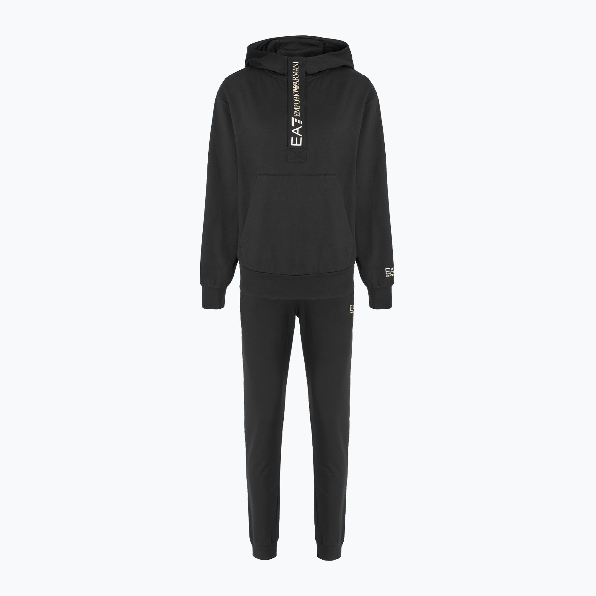 Dres damski EA7 Emporio Armani Train Tracksuit HO 1/4 Zip black/gold 