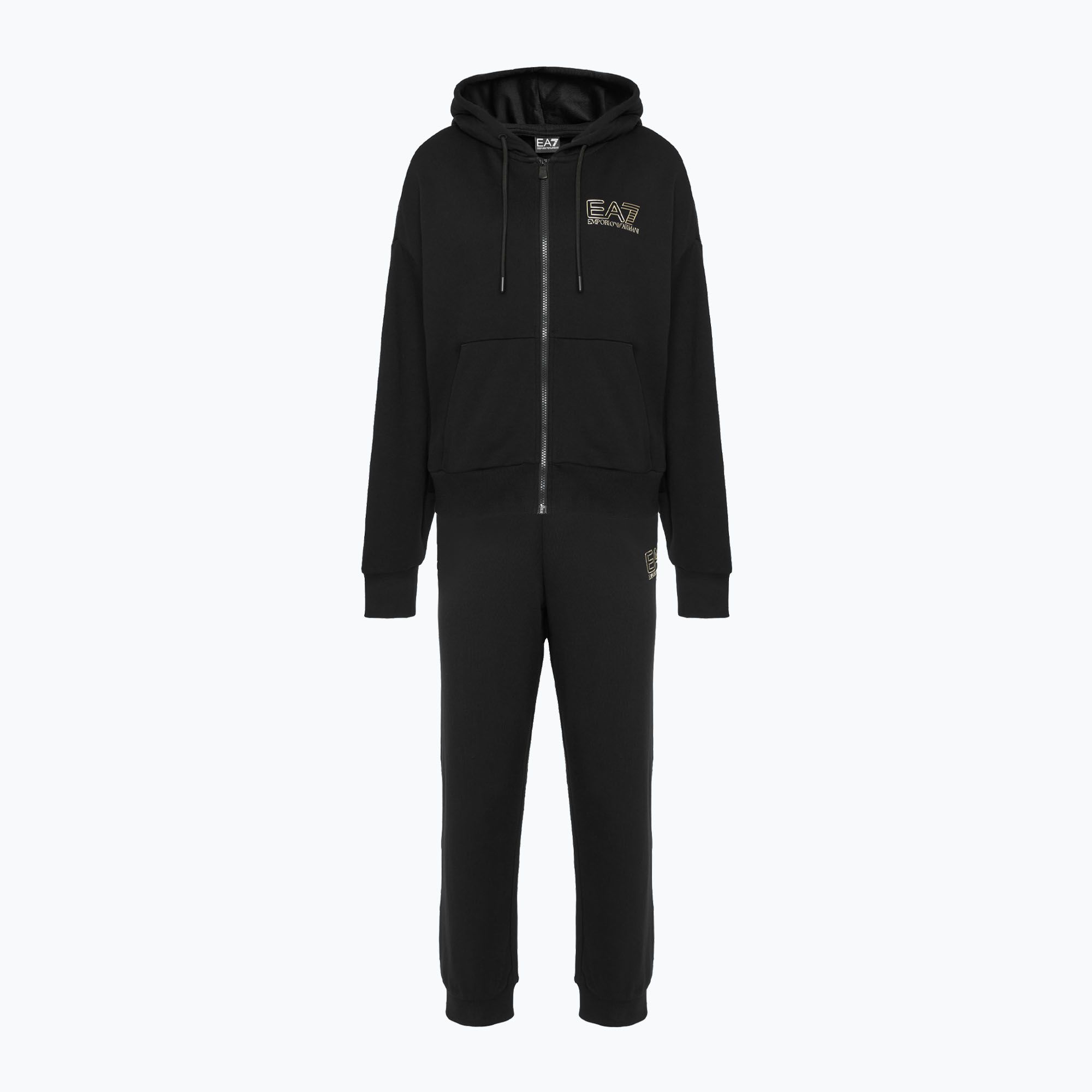 Dres damski EA7 Emporio Armani Train Visibility Tracksuit HO CH FZ black/gold 