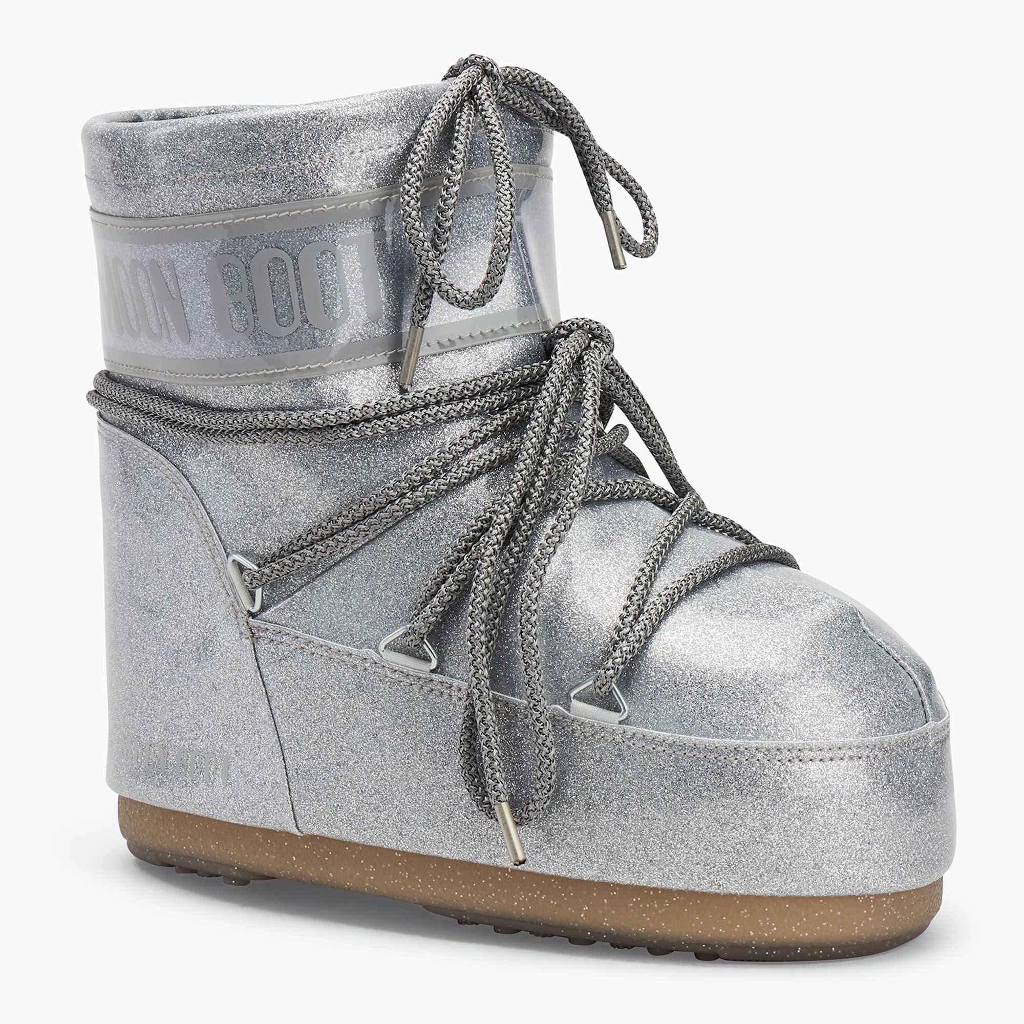 Śniegowce damskie Moon Boot Icon Low Glitter silver 