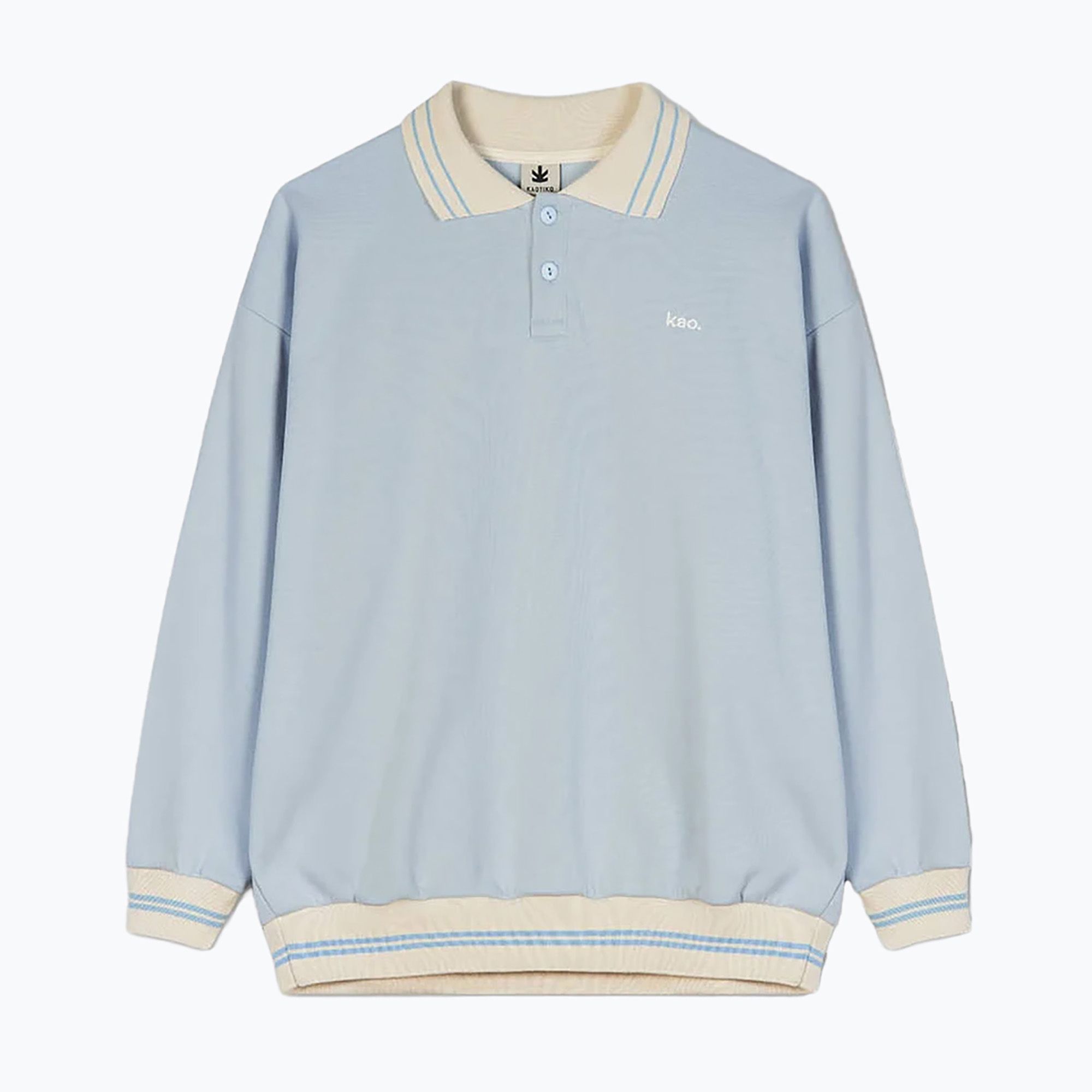 Lucas Buttons Bluza damska Kaotiko Lucas Buttons baby blue (AO004-02-G002) - Sportano.pl