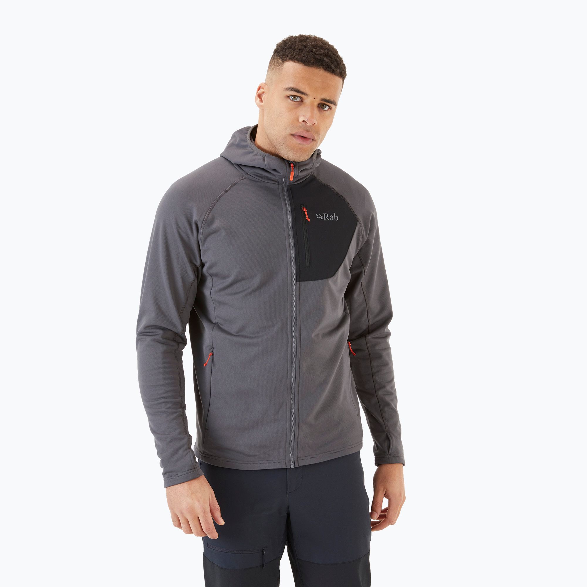 Bluza trekkingowa męska Rab Superflux Hoody graphene/black 