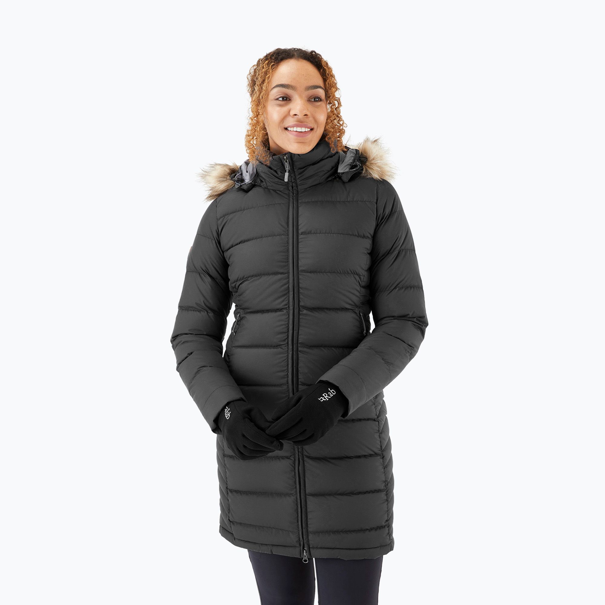 Płaszcz puchowy damski Rab Deep Cover Parka black 