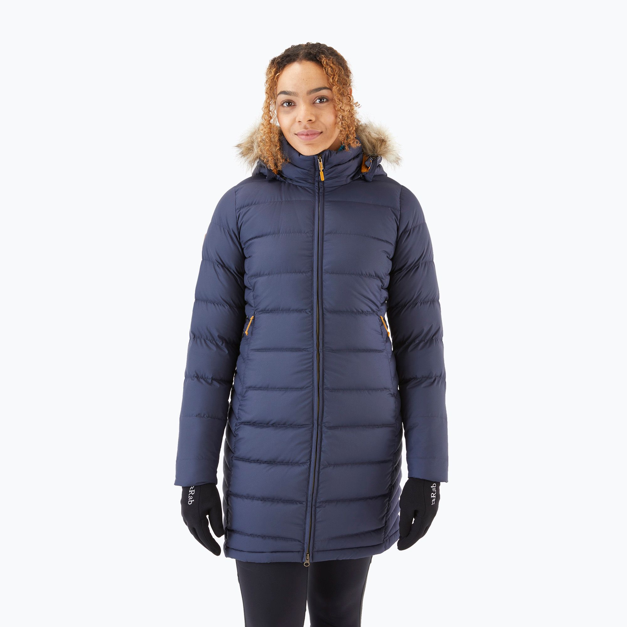 Kurtka puchowa damska Rab Deep Cover Parka deep denim 