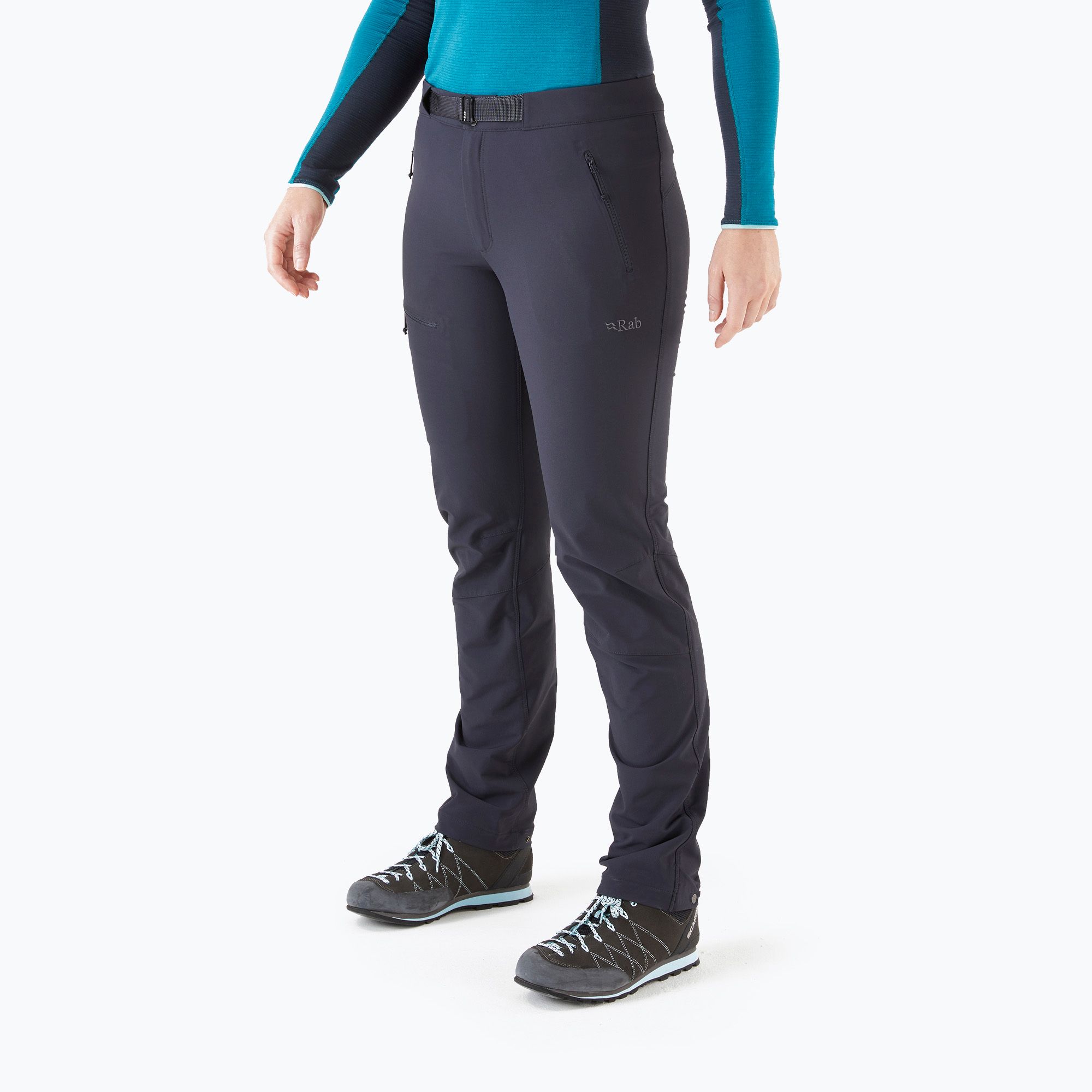 Spodnie softshell damskie Rab Incline AS ebony 