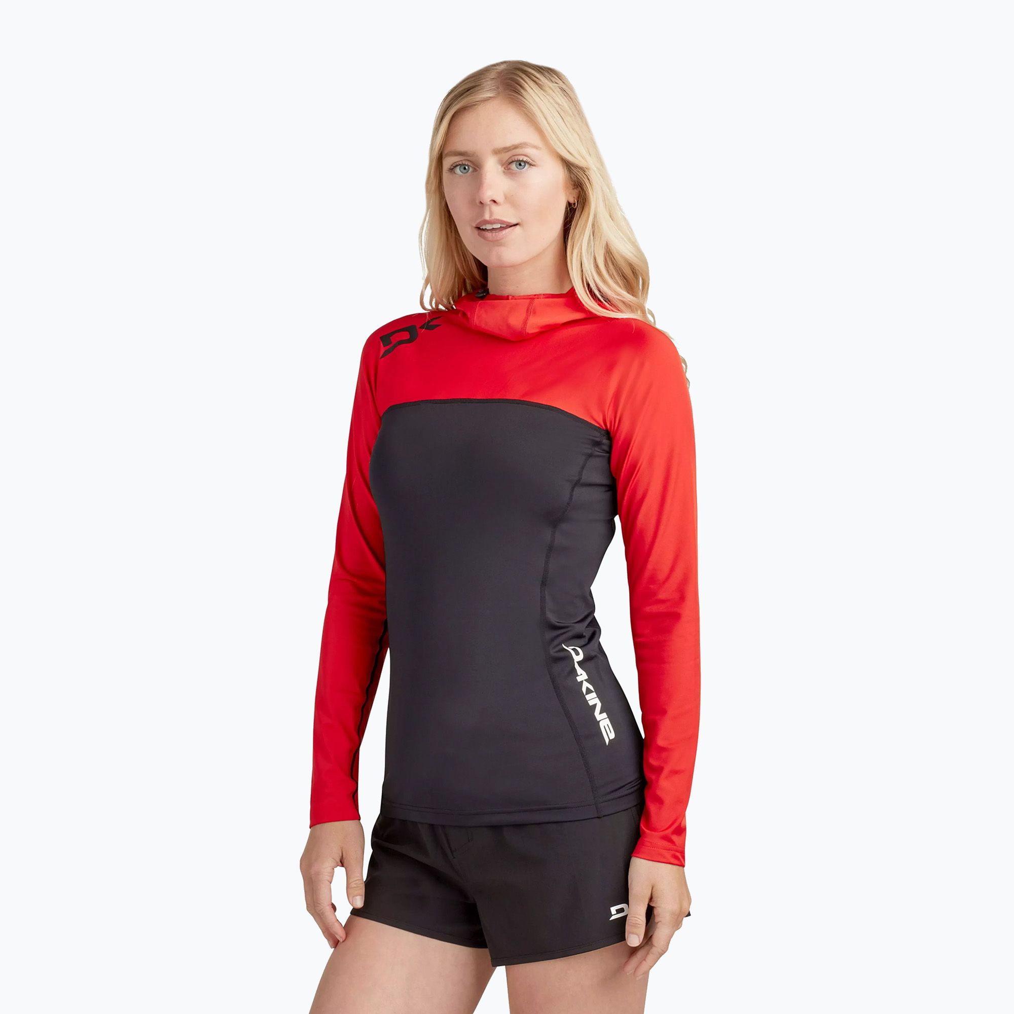 Longsleeve do pływania damski Dakine Hd Snug Fit Rashguard Hoodie rippin red 
