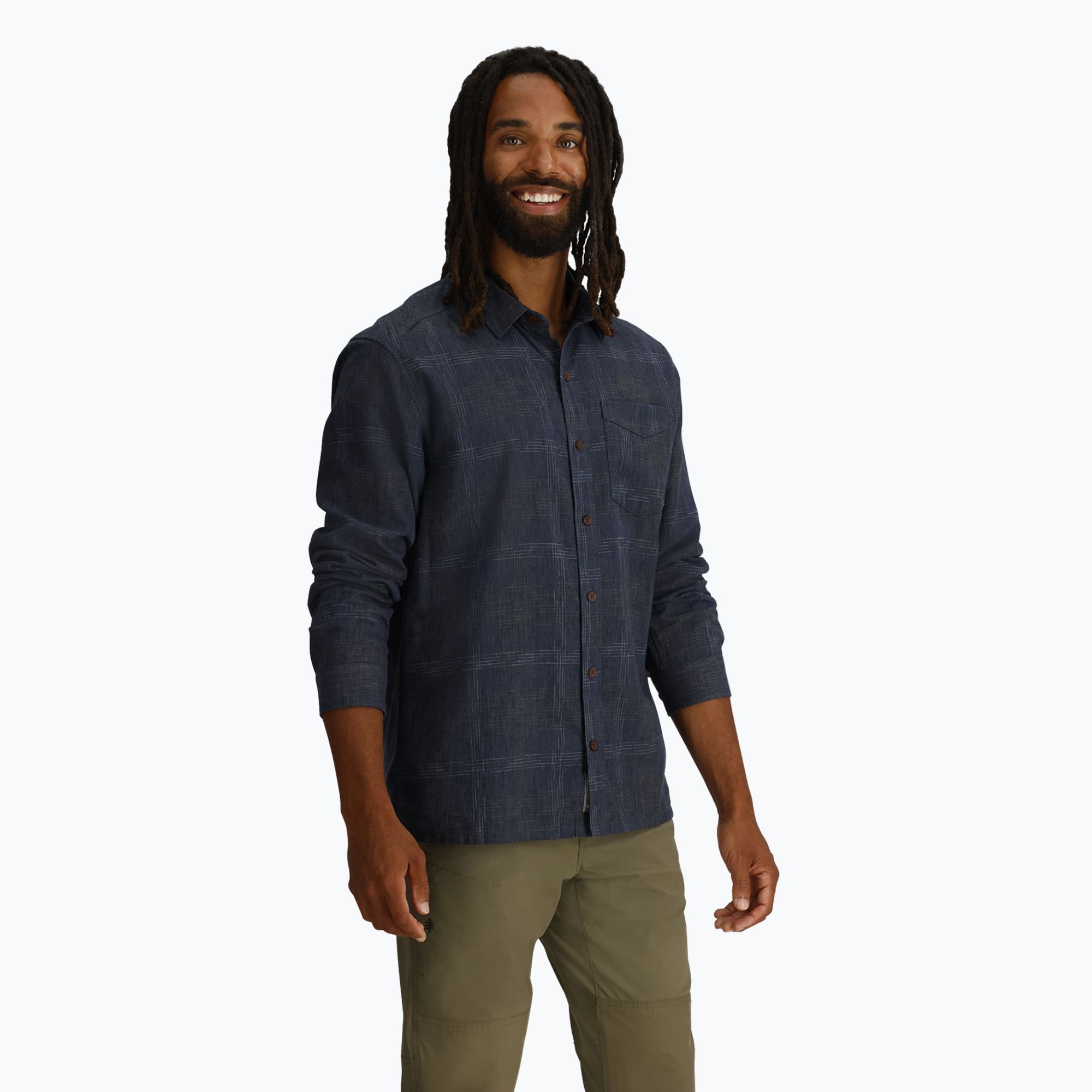 Koszula męska Royal Robbins Hempline Spaced collins blue 