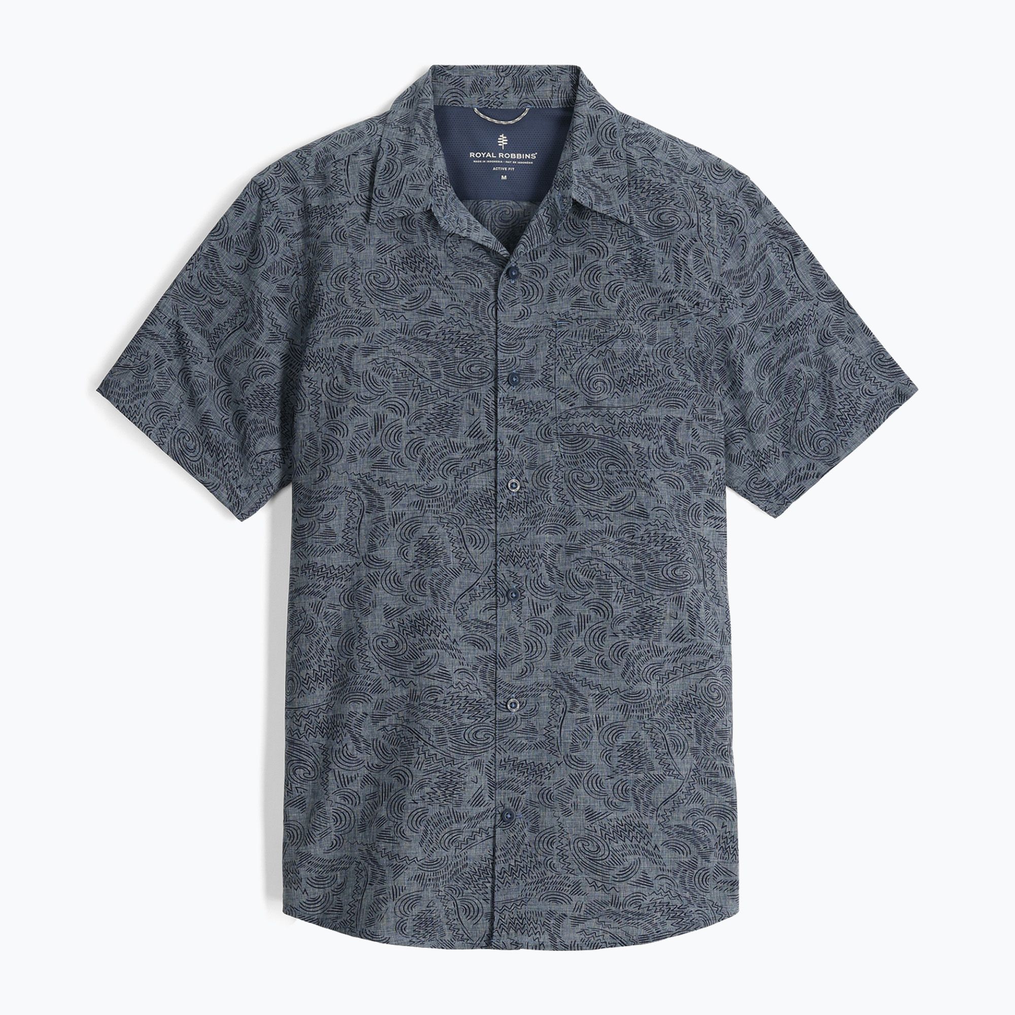 Koszula męska Royal Robbins Amp Lite II deep blue river pt 