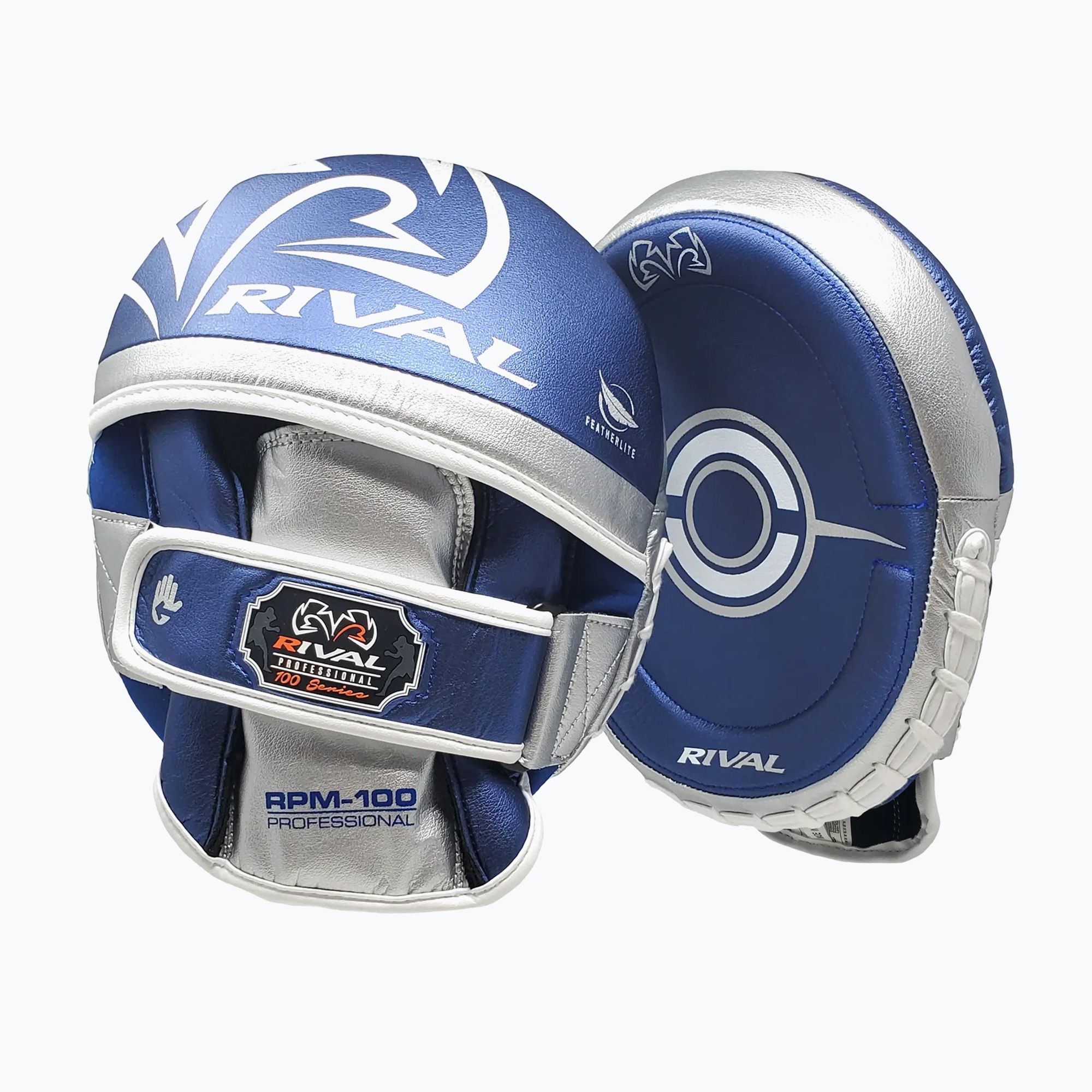 Łapy treningowe trenerskie Rival Professional Punch Mitts blue/silver 