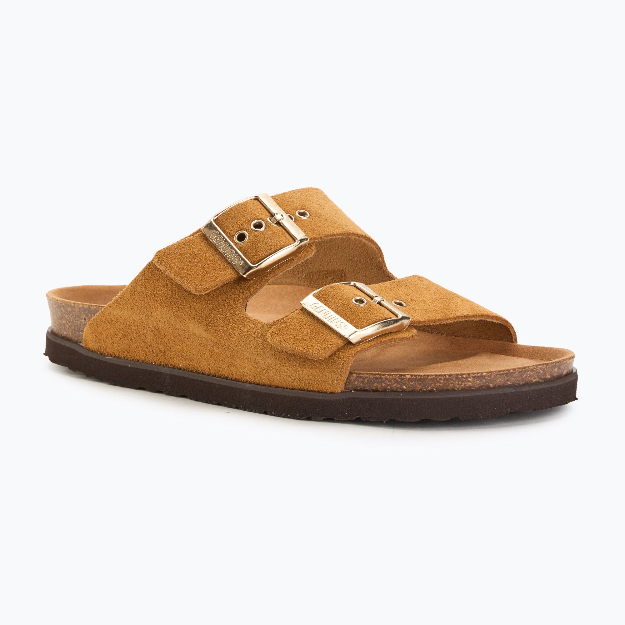 Klapki damskie Genuins Hawaii Velour camel 