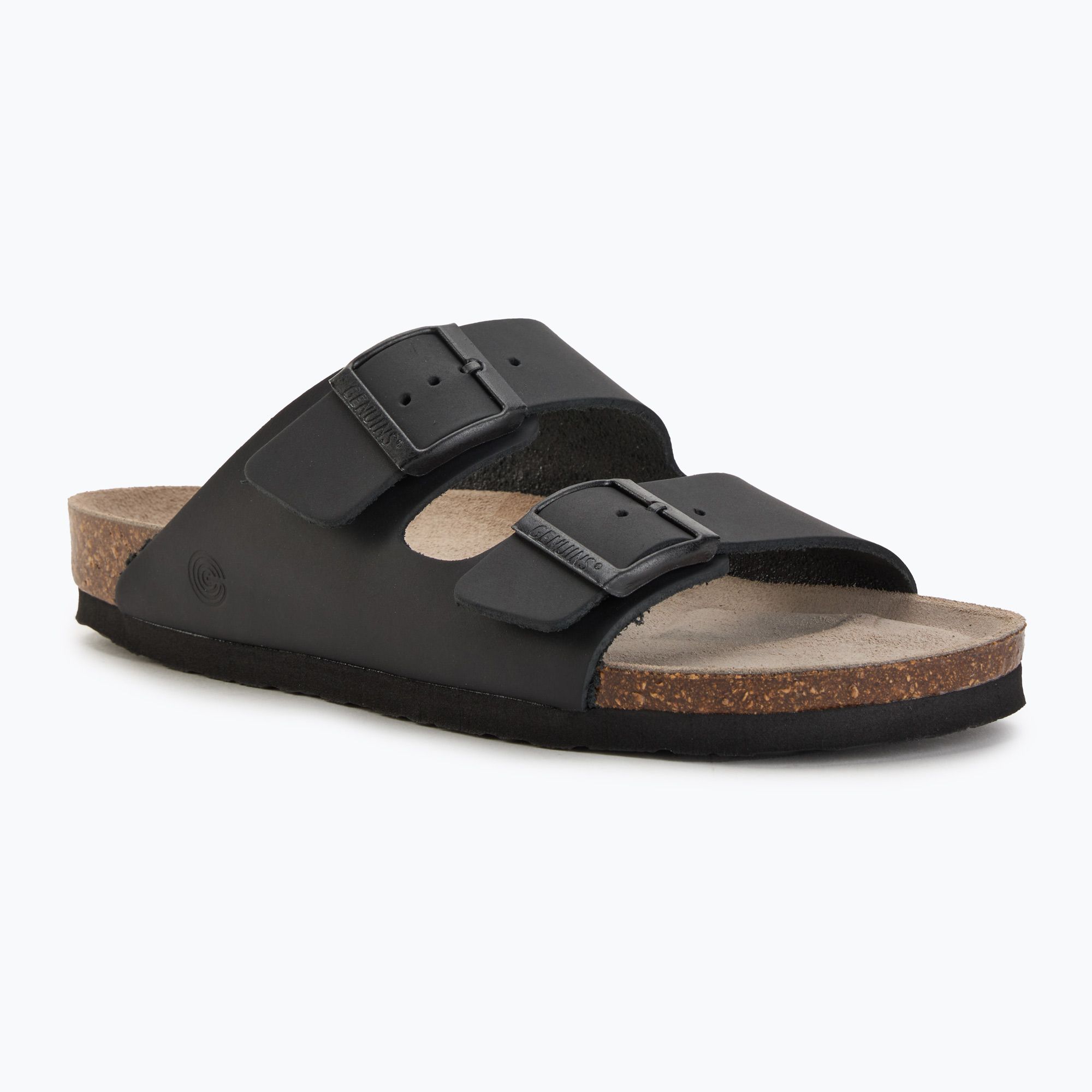 Klapki damskie Genuins Hawaii Oiled Leather black 