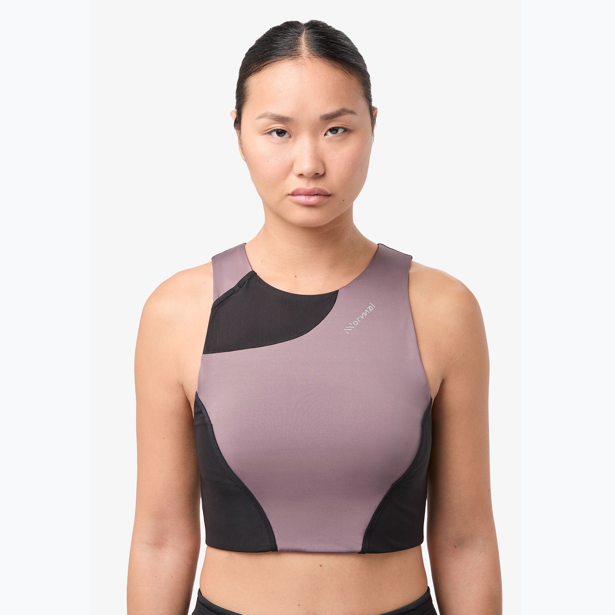 Top do biegania damski NNormal Trail Cropped Top purple 