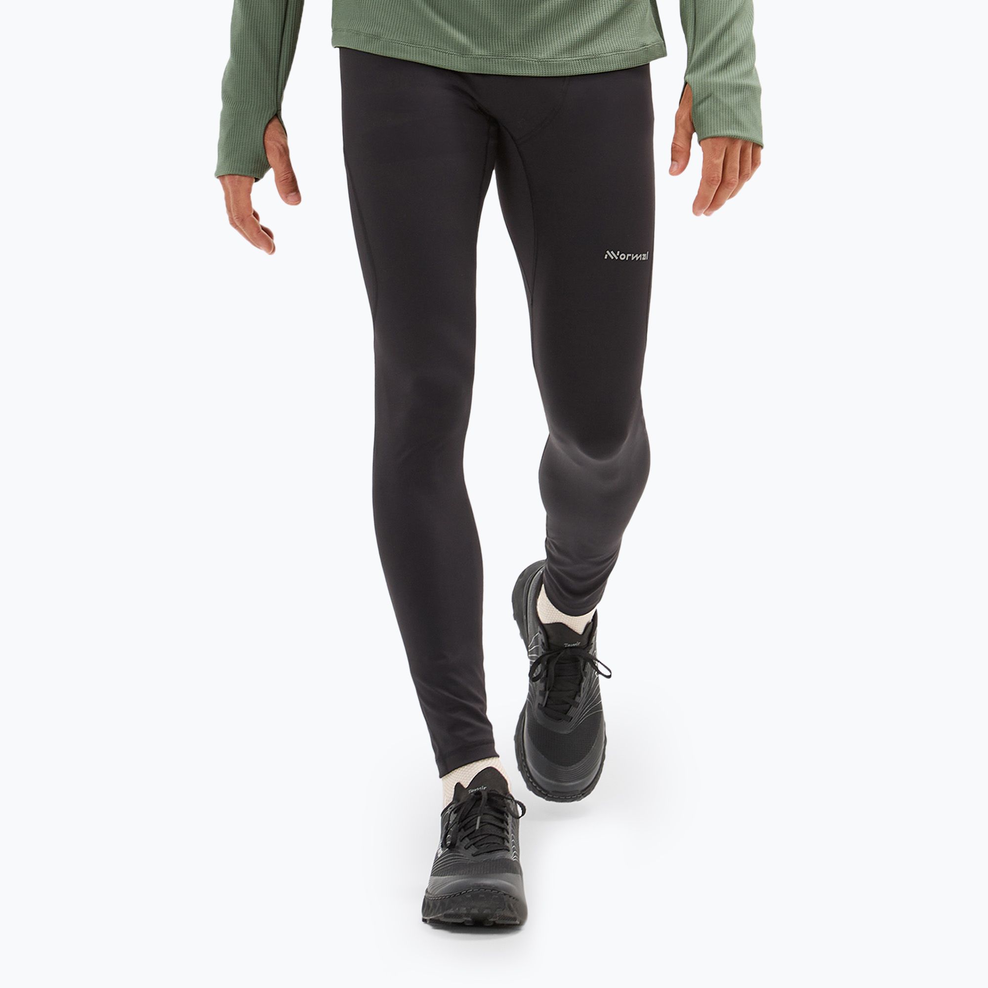 Legginsy do biegania męskie NNormal Active black 