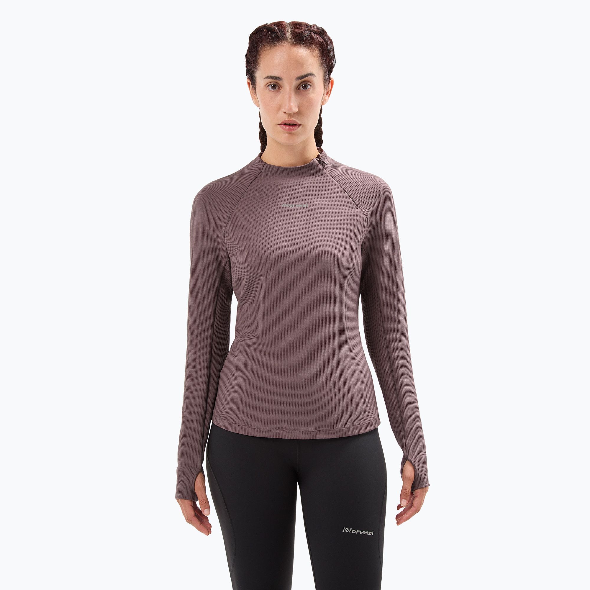 Longsleeve do biegania damski NNormal Trail purple 