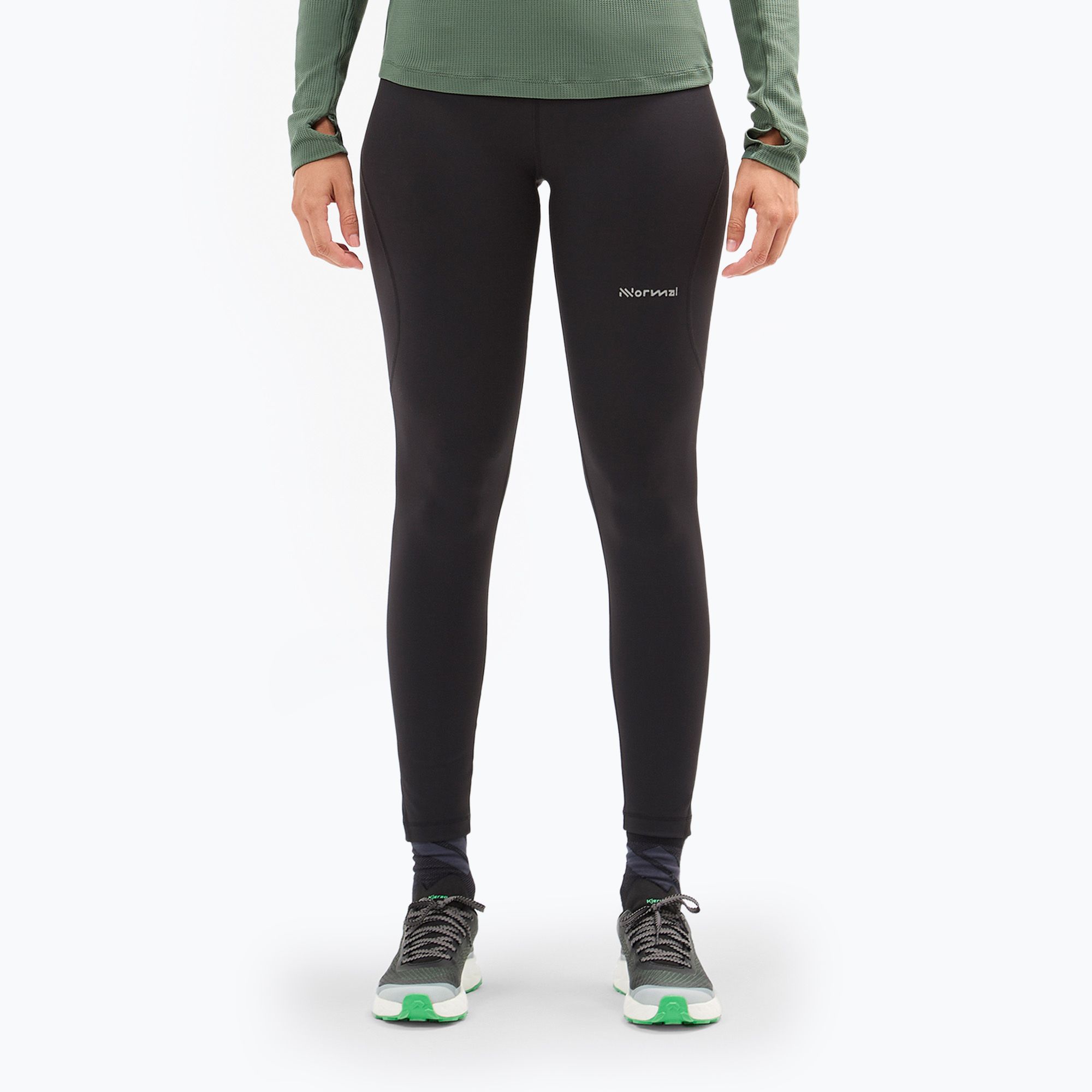 Legginsy do biegania damskie NNormal Active black 