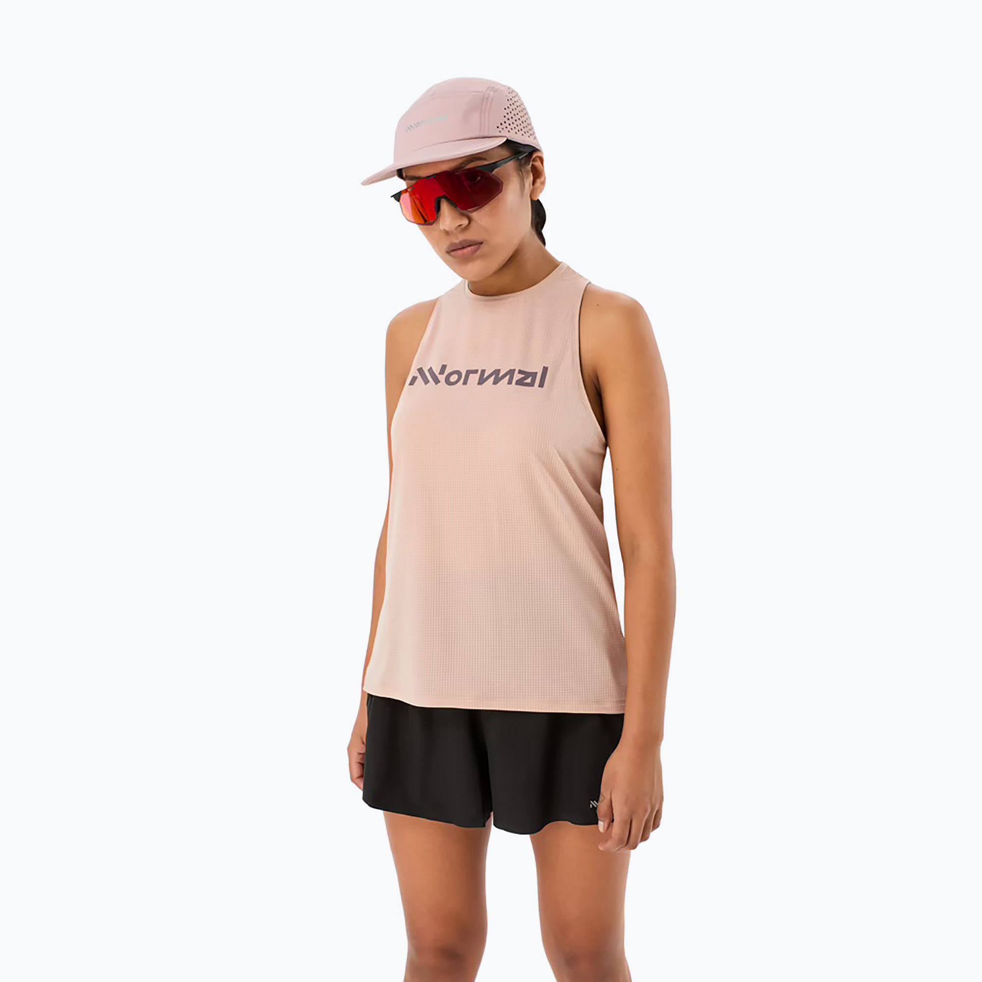 Koszulka do biegania damska NNormal Race Tank dusty pink 