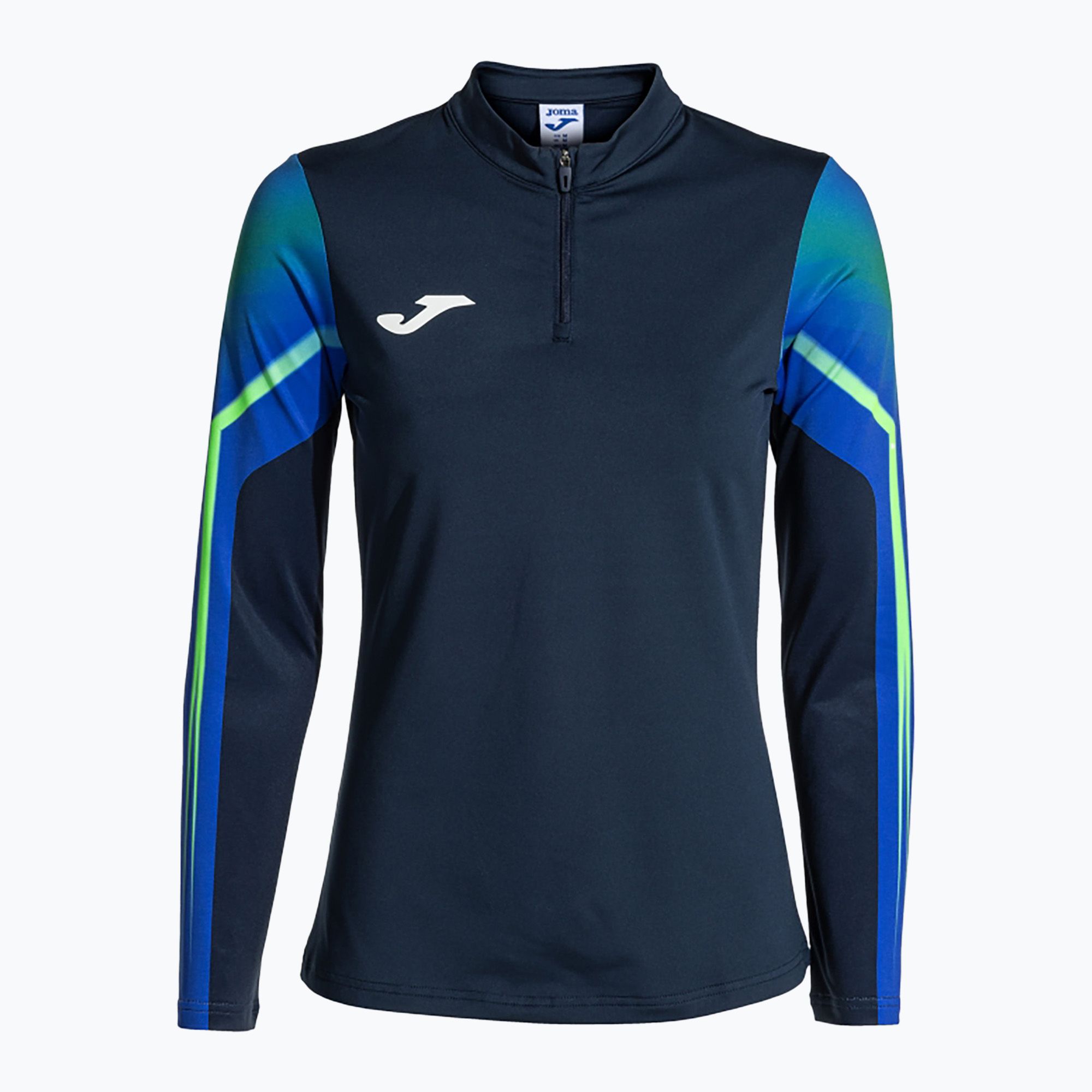 Bluza do biegania damska Joma Elite XI navy/fluor green 