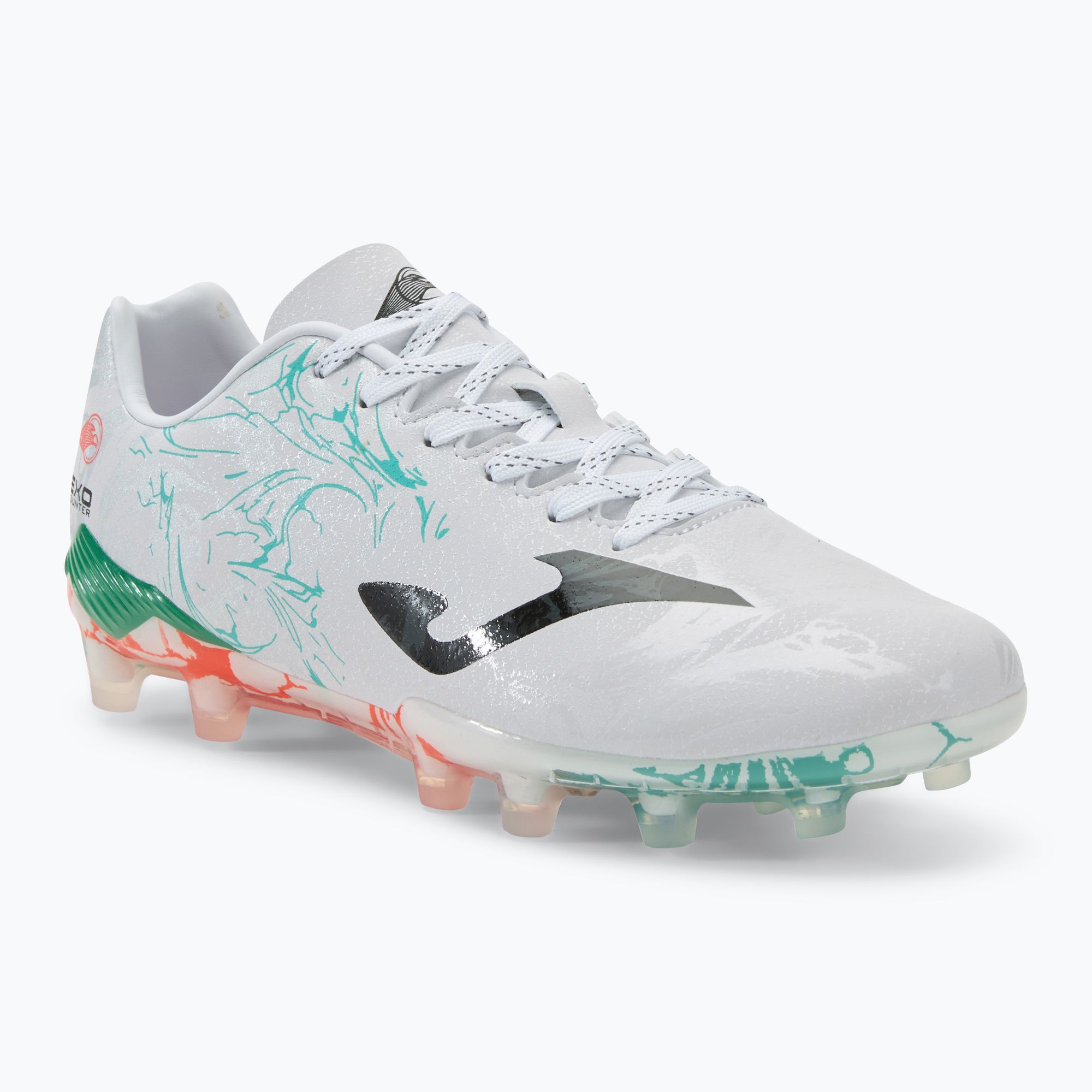 Buty piłkarskie męskie Joma Supercopa FG white/turquoise 