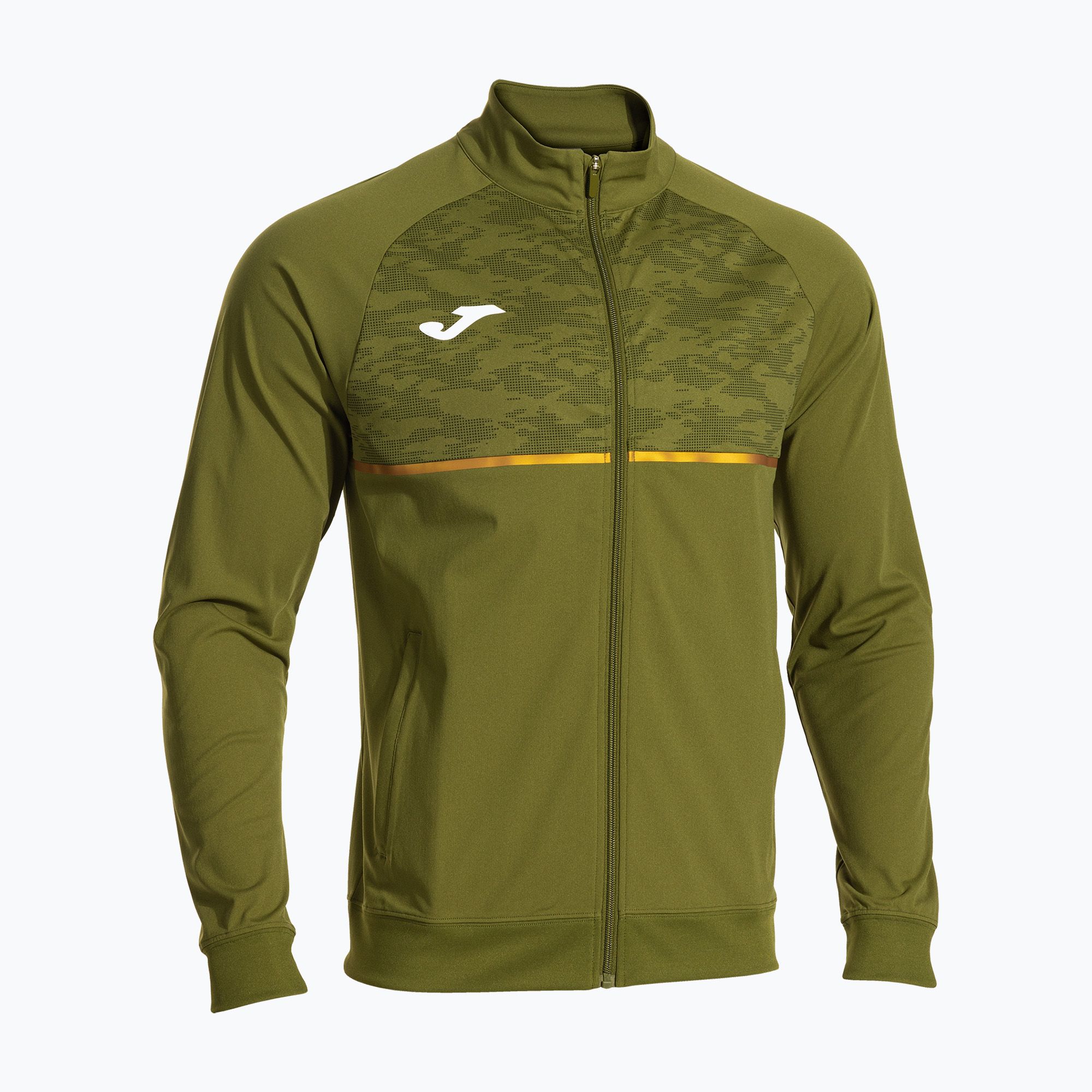Bluza do biegania męska Joma Record III Full Zip khaki 