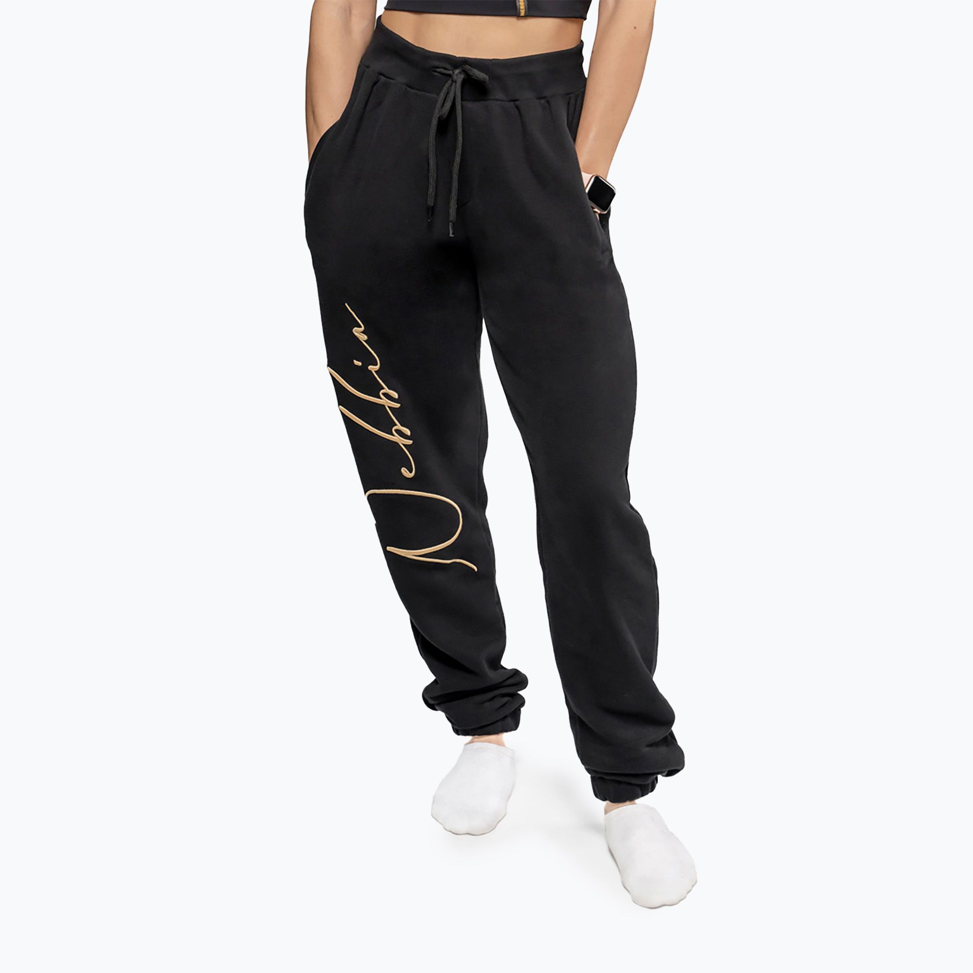 Spodnie damskie NEBBIA Signature Intense black/gold 