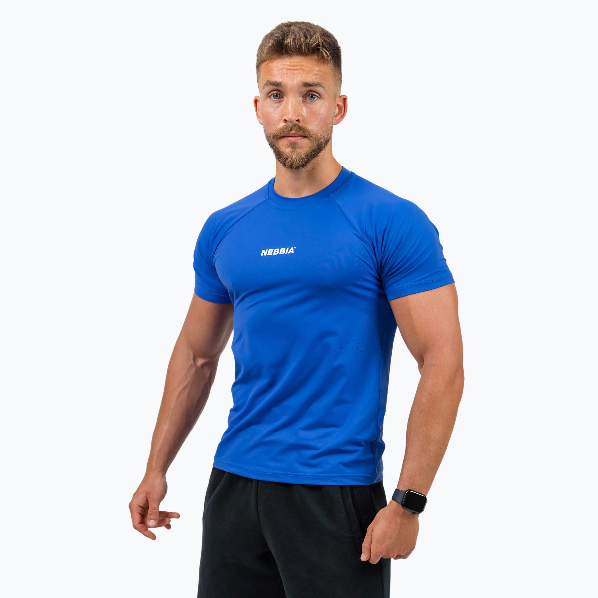 Koszulka treningowa męska NEBBIA Performance blue 